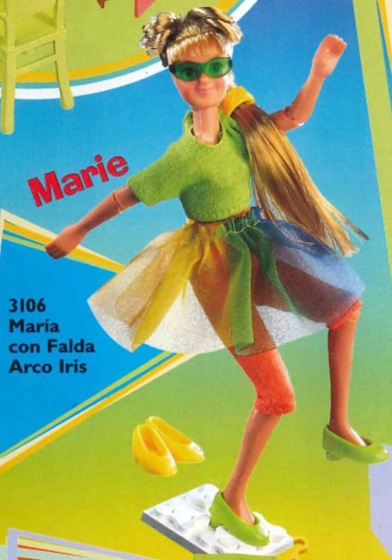 Marie in Rainbow Skirt