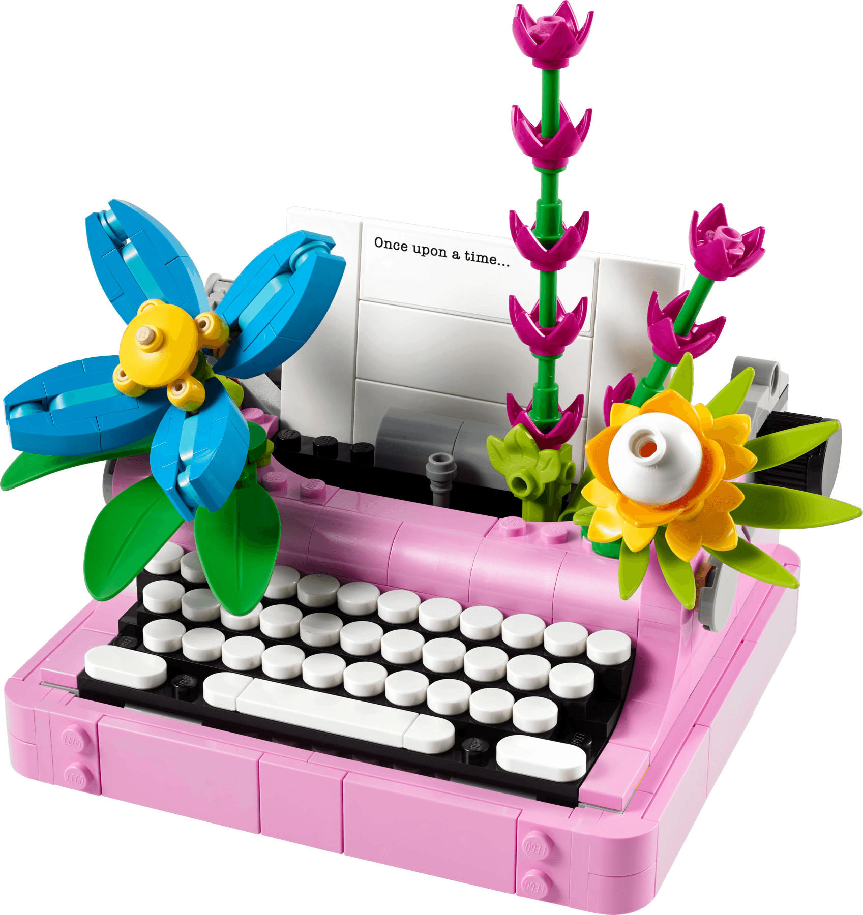 Typewriter with Flowers