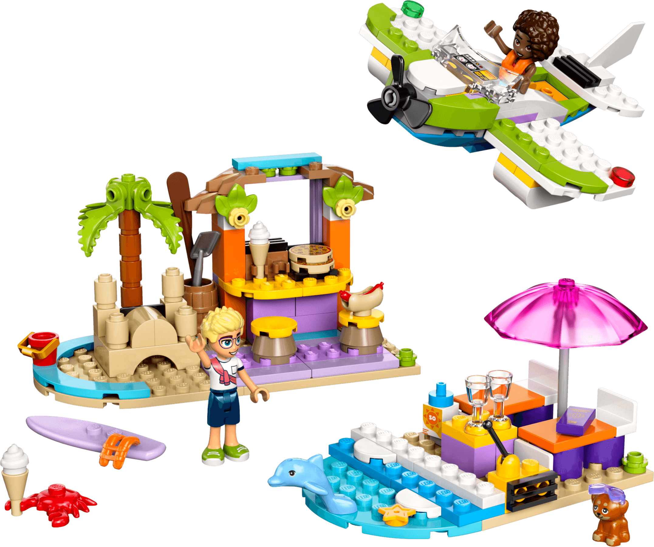 Creative Beach and Travel Suitcase