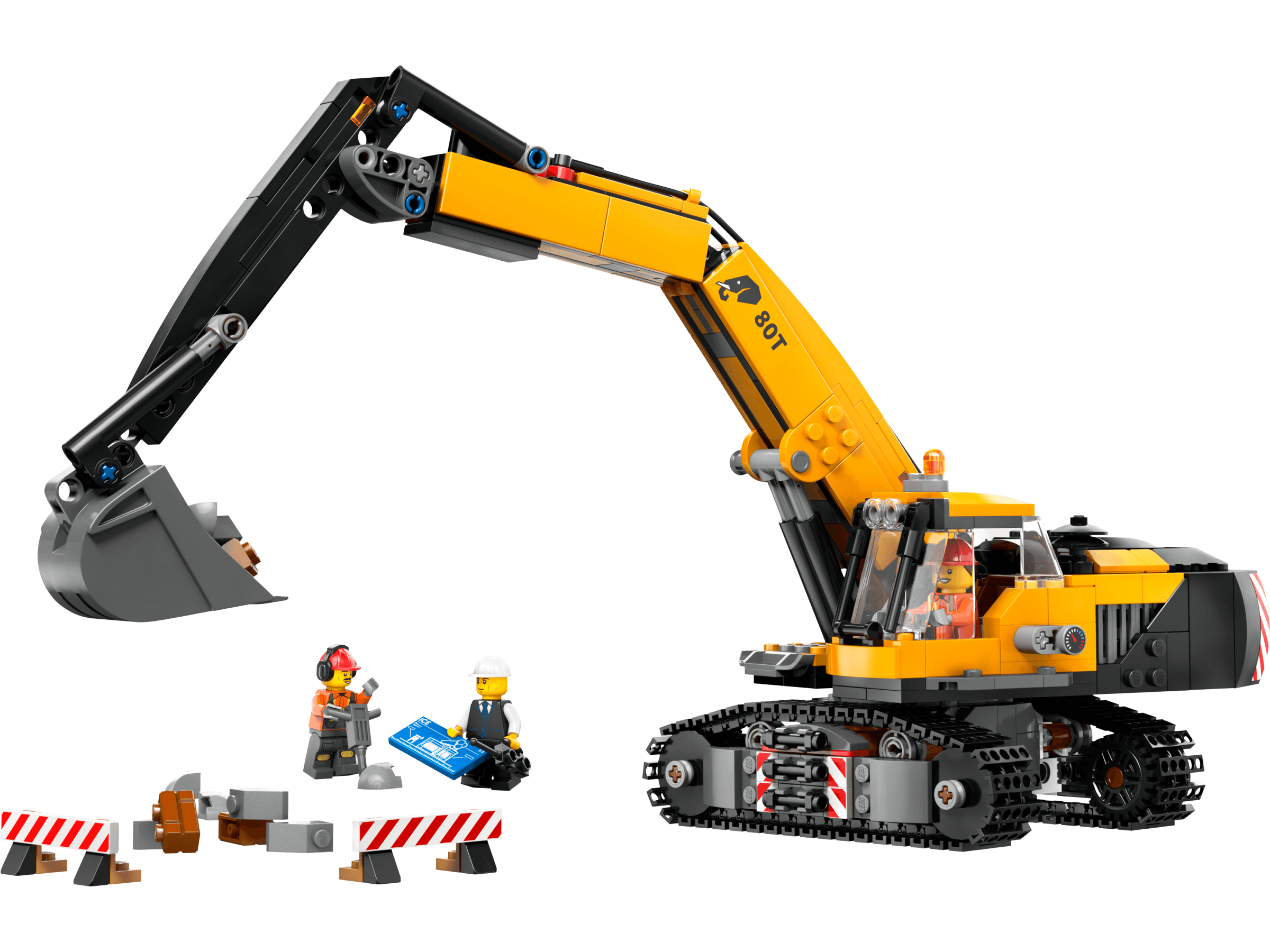 Yellow Construction Excavator