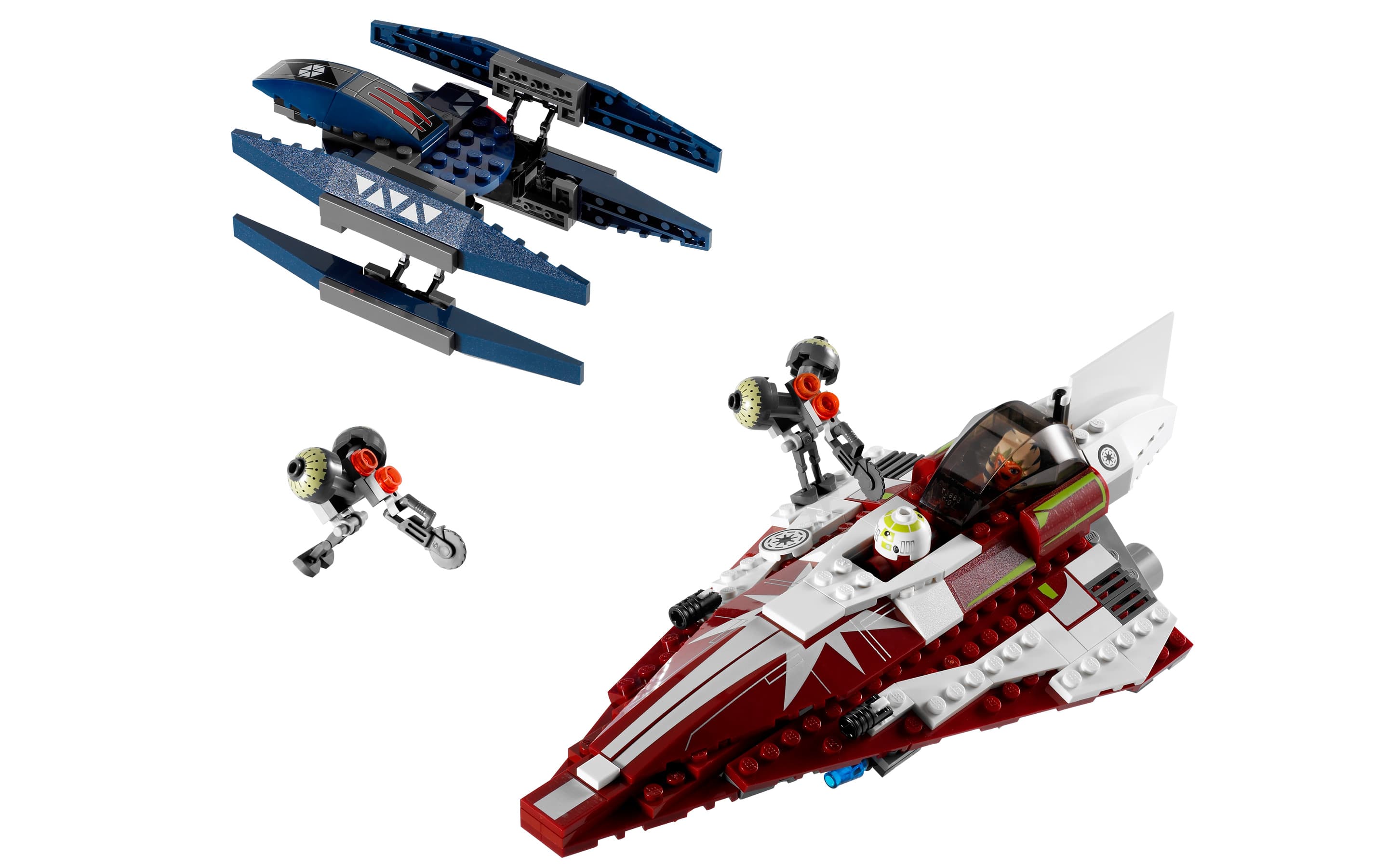 Ahsoka's Starfighter and Vulture Droid