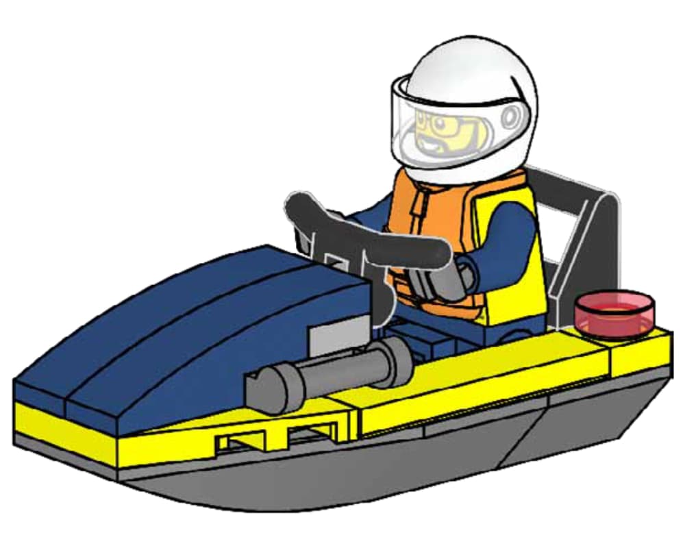 Policeman with Jetboat