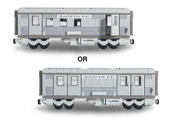 Santa Fe Cars - Set I (mail or baggage car)