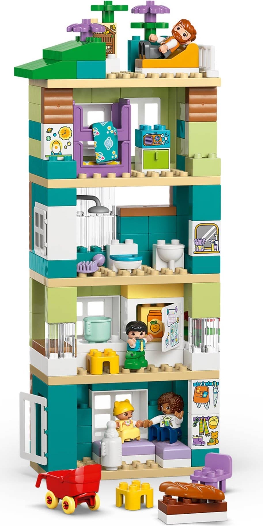 3 in 1 Modern Family House with Figures