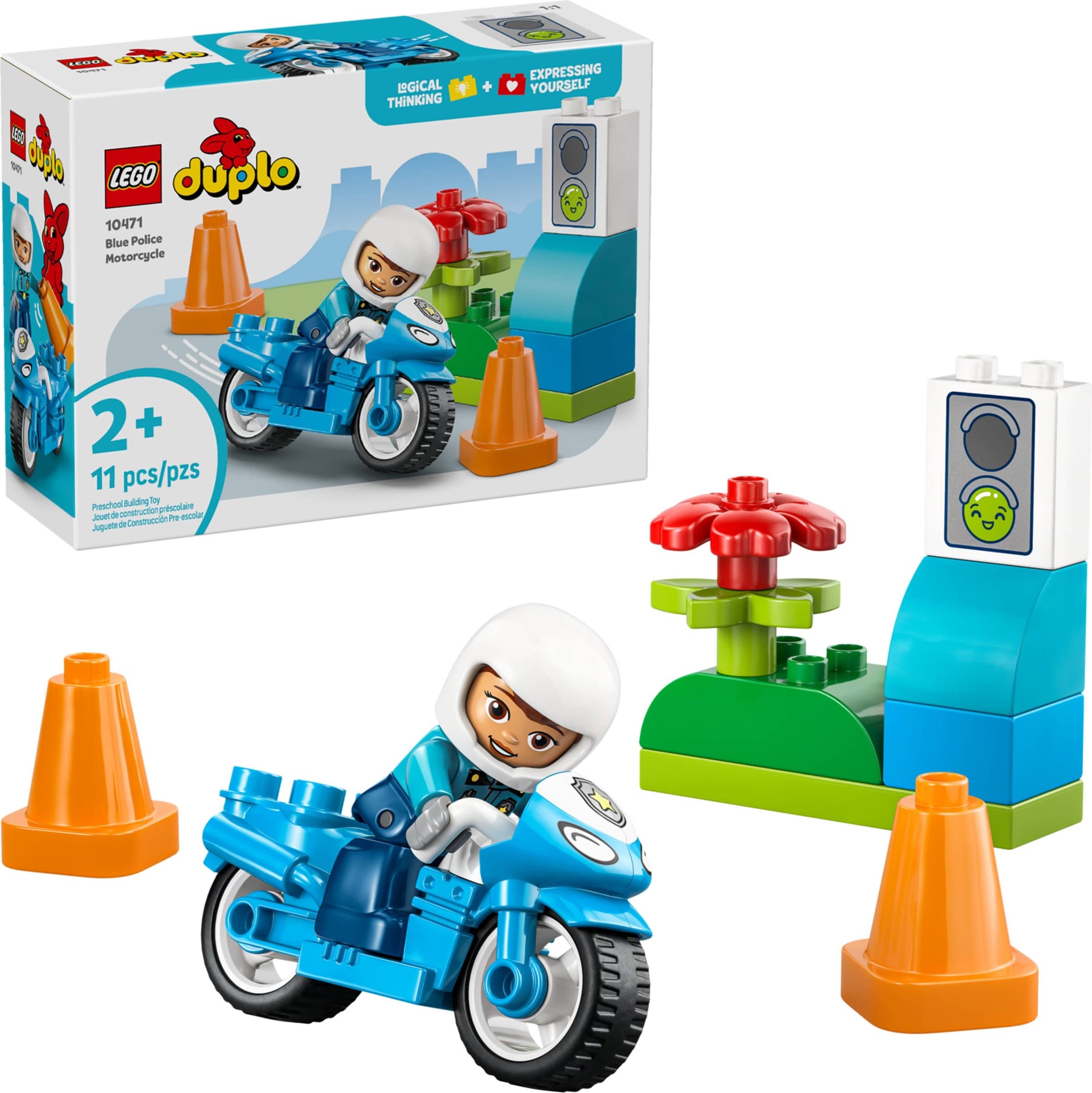 Blue Police Motorcycle