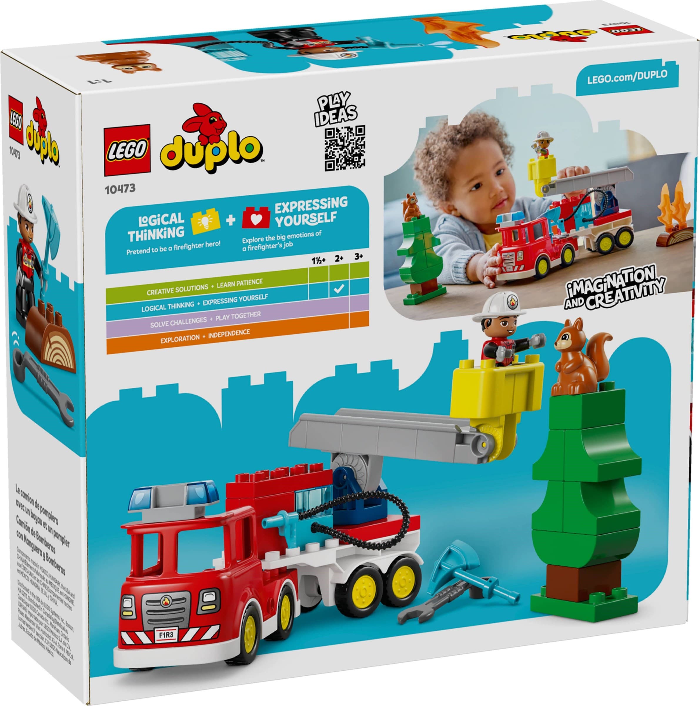 Fire Truck with Hose and Firefighter