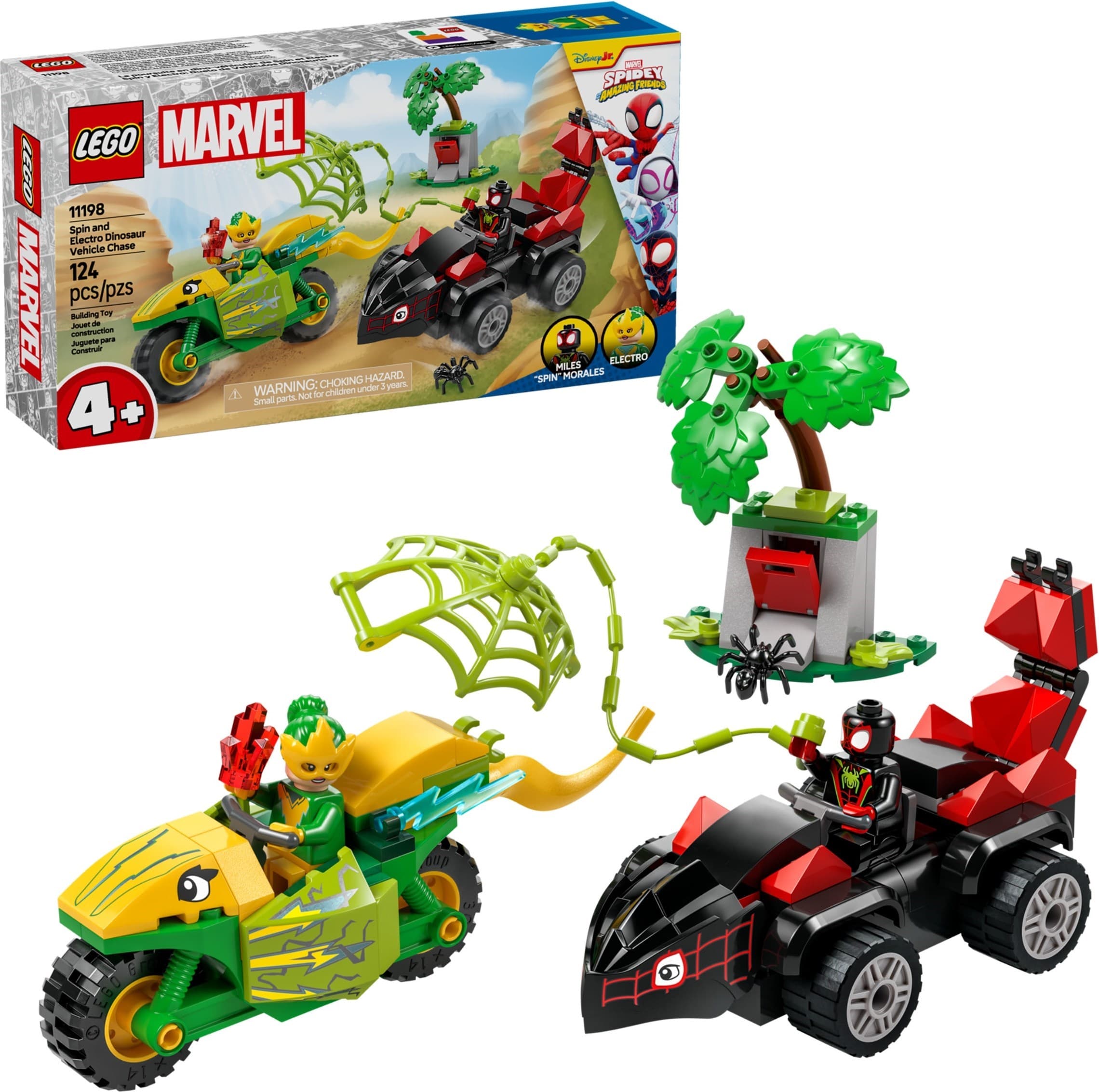 Spin and Electro Dinosaur Vehicle Chase