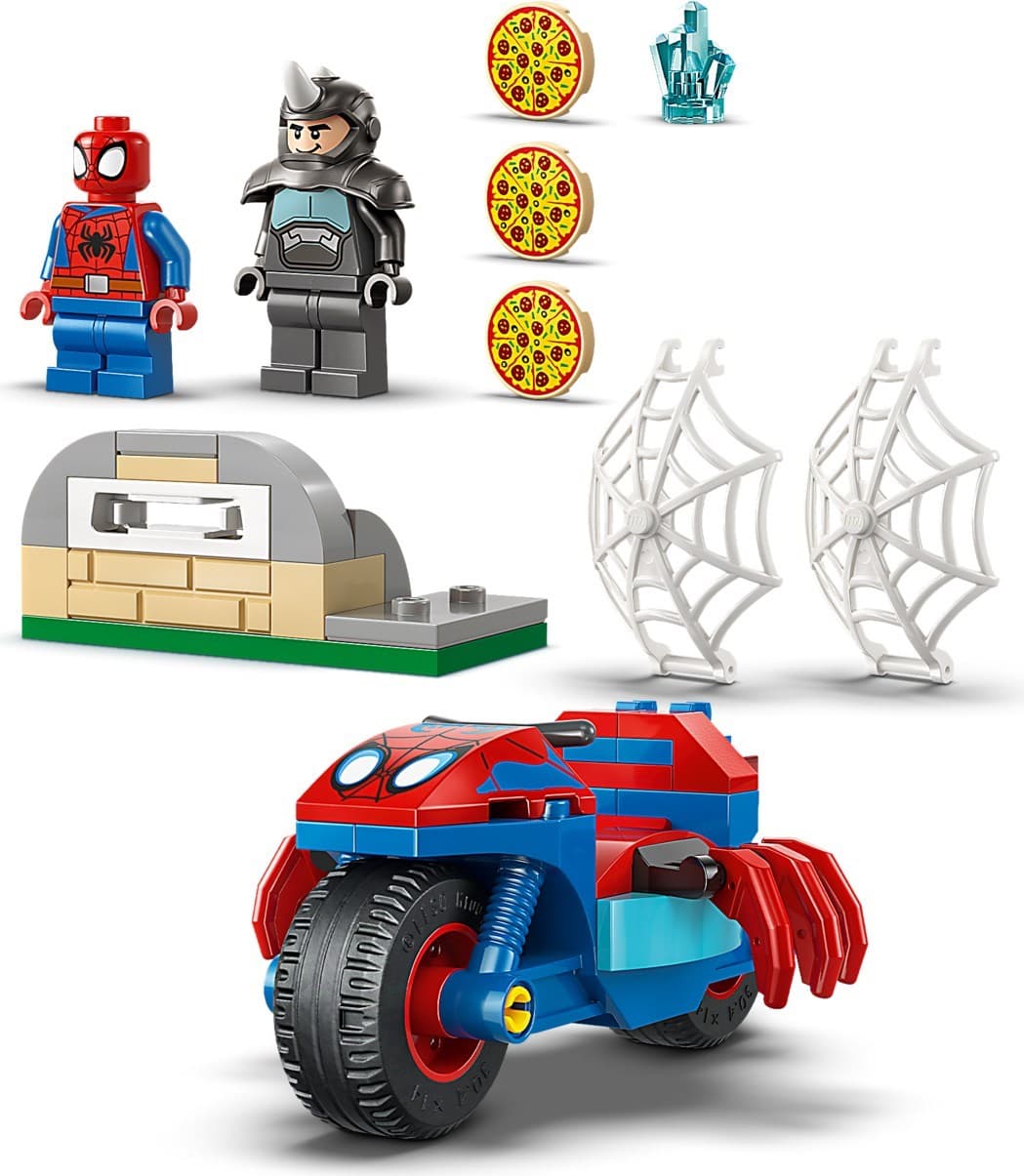Spidey on his Motorcycle vs. Rhino