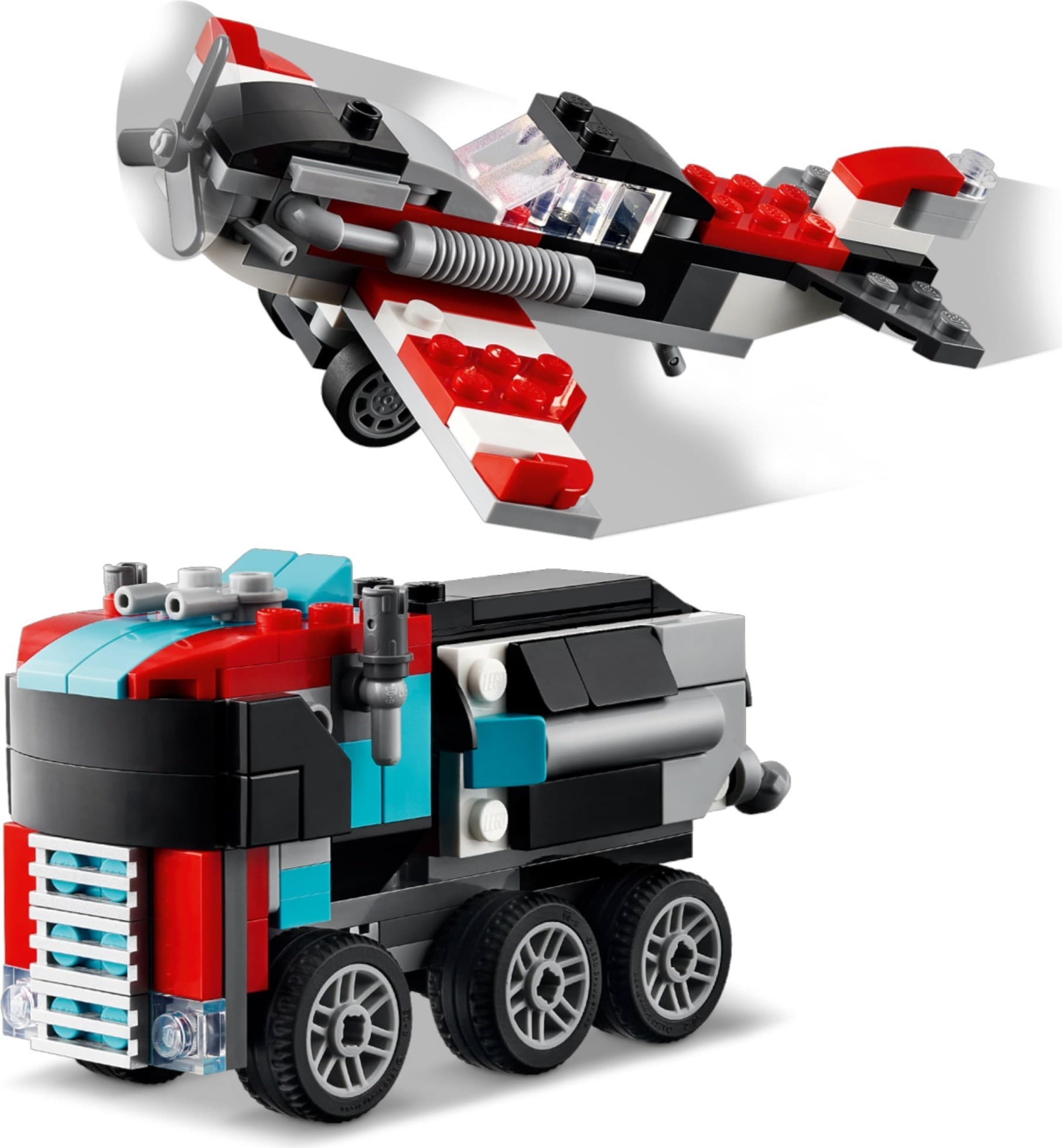 Flatbed Truck with Helicopter