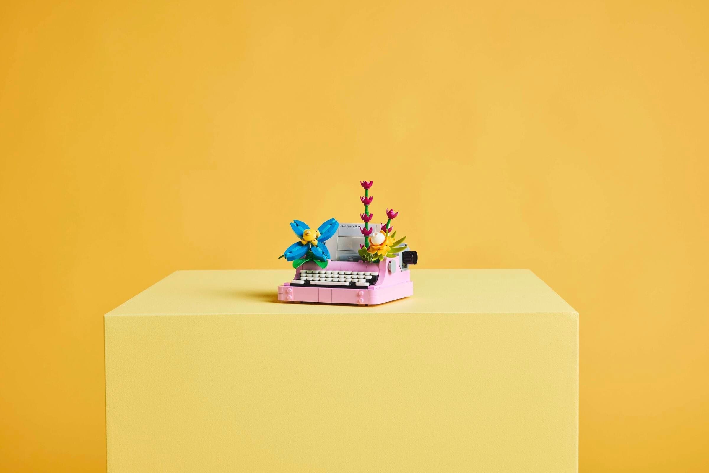 Typewriter with Flowers