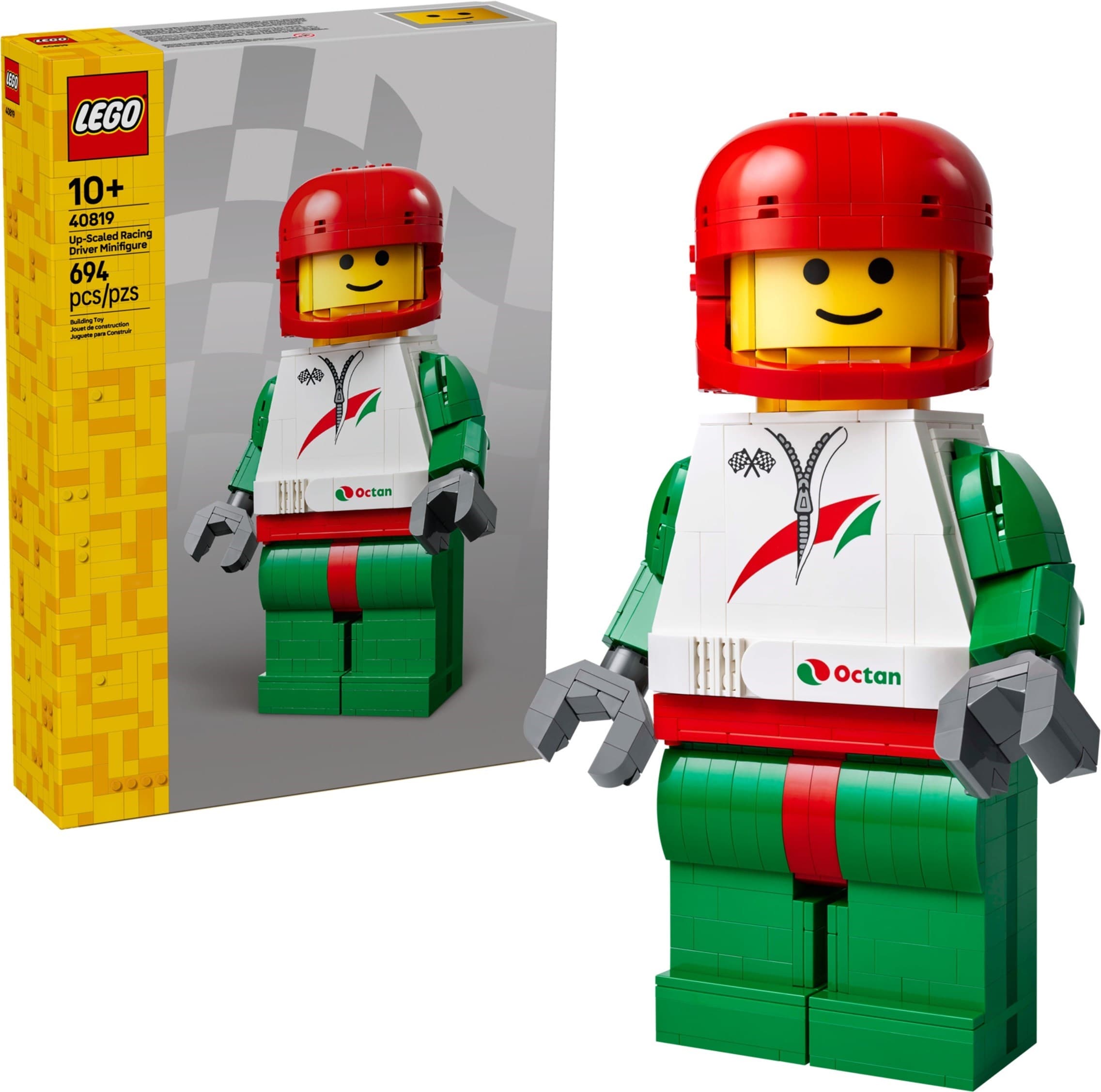 Up-Scaled Racing Driver Minifigure