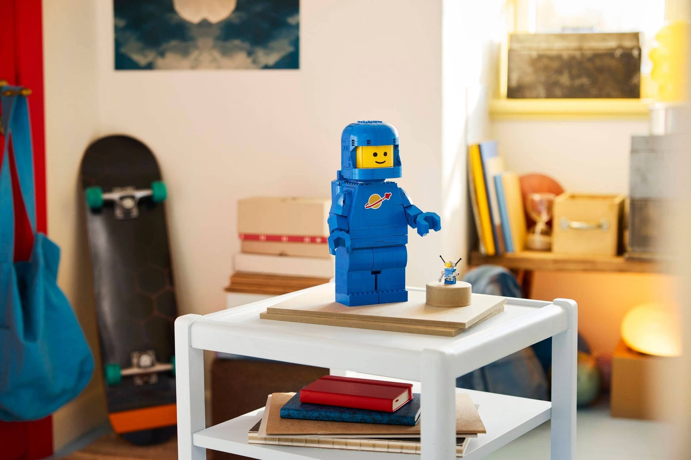 Up-Scaled Blue Astronaut Minifigure