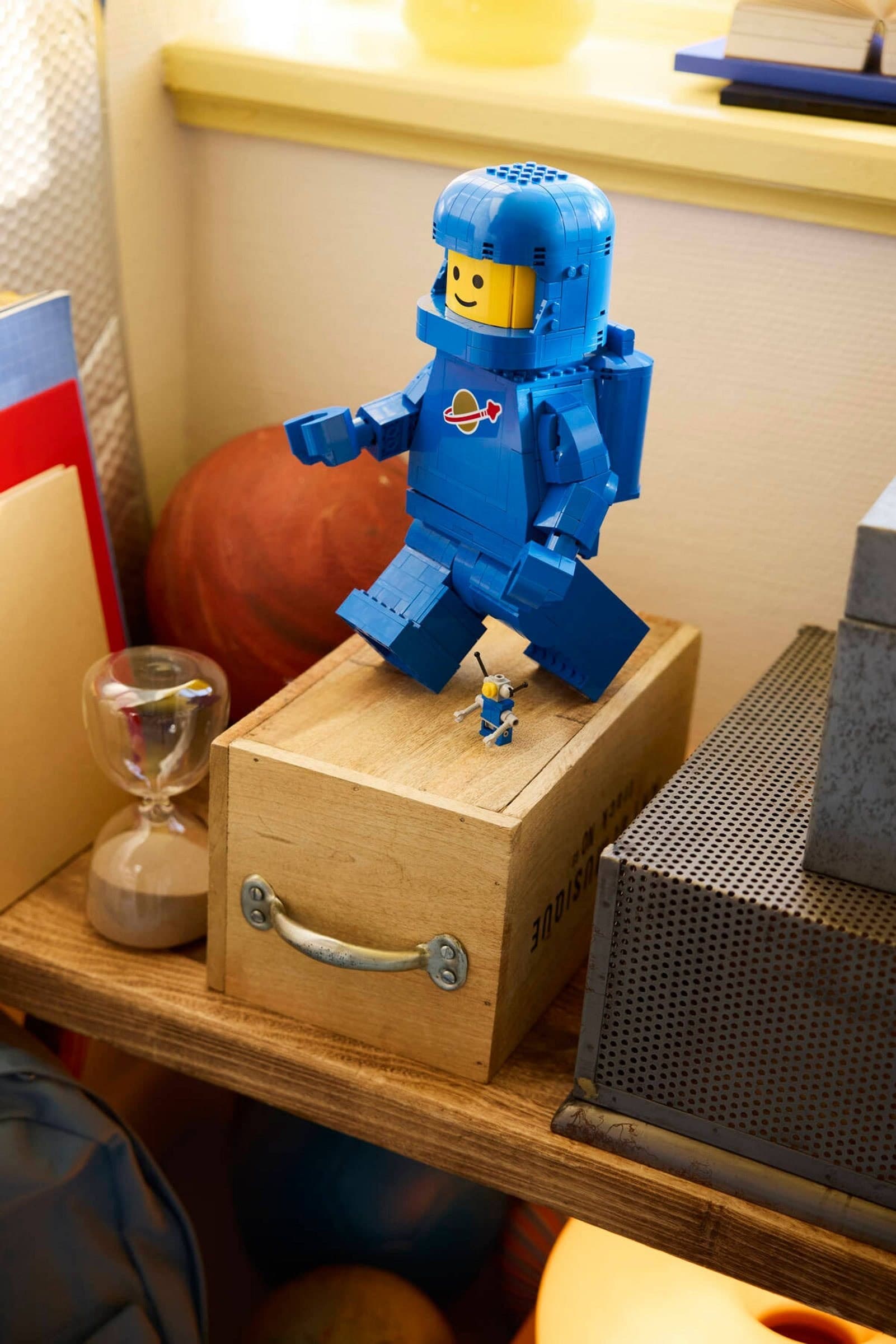 Up-Scaled Blue Astronaut Minifigure