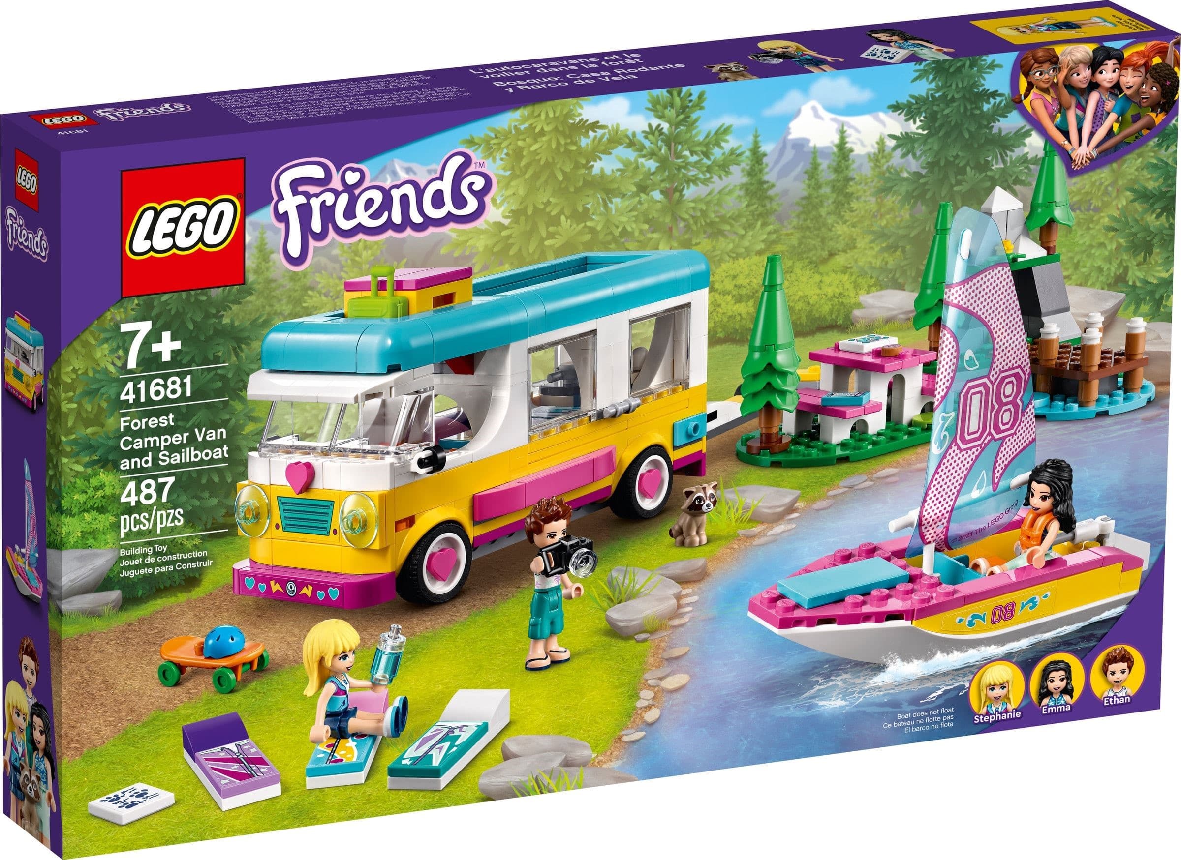 Forest Camper Van and Sailboat
