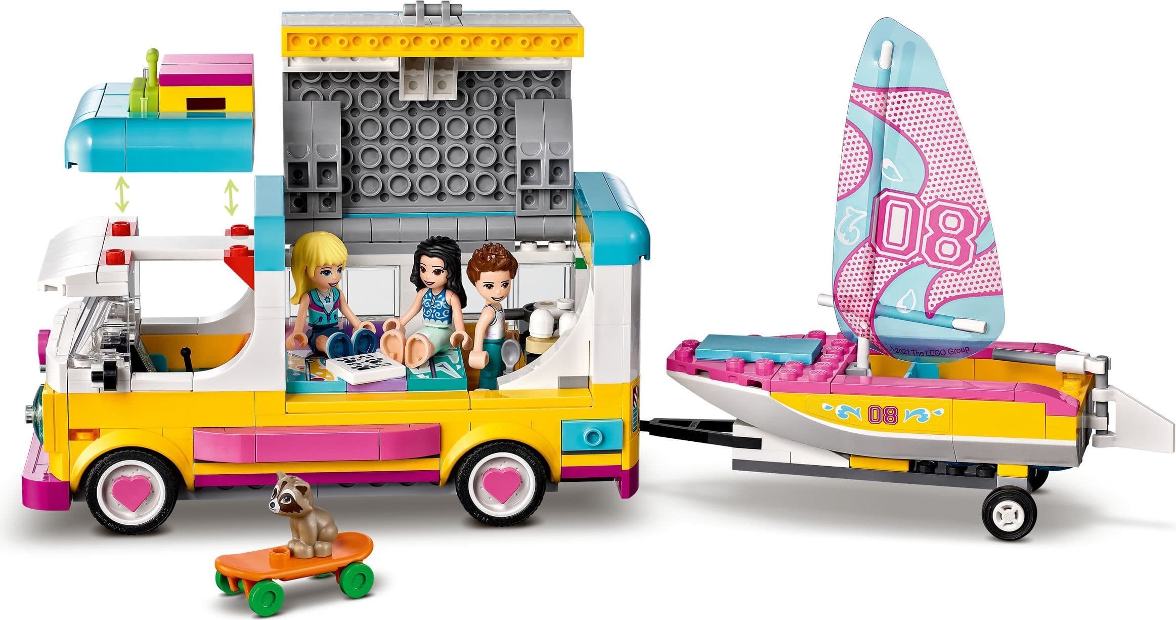 Forest Camper Van and Sailboat