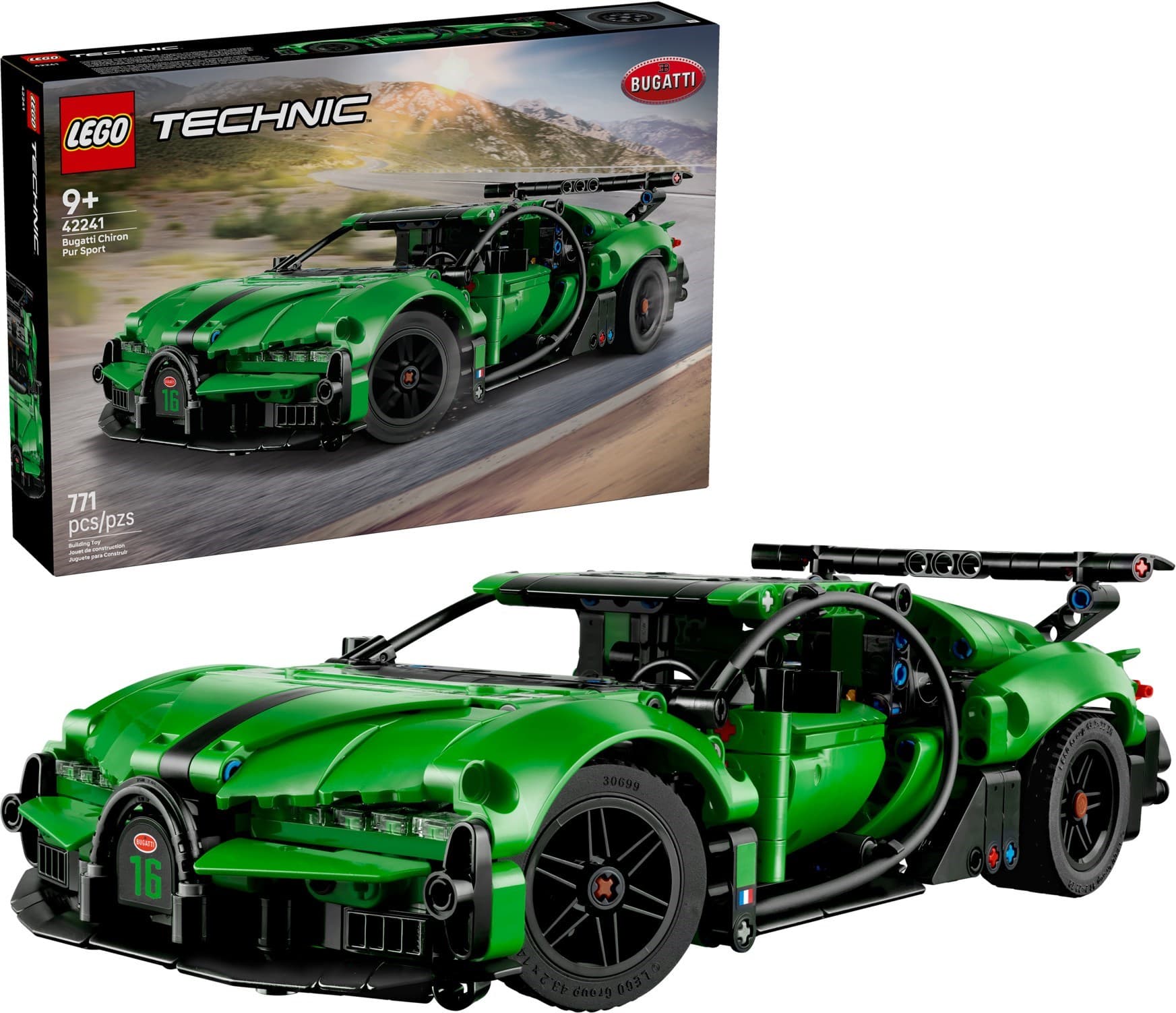 Green Bugatti Chiron Pur Sport Hypercar