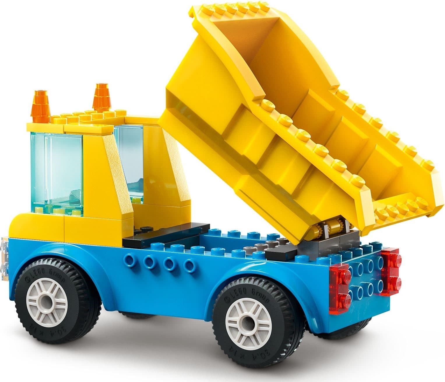 Construction Trucks and Wrecking Ball Crane
