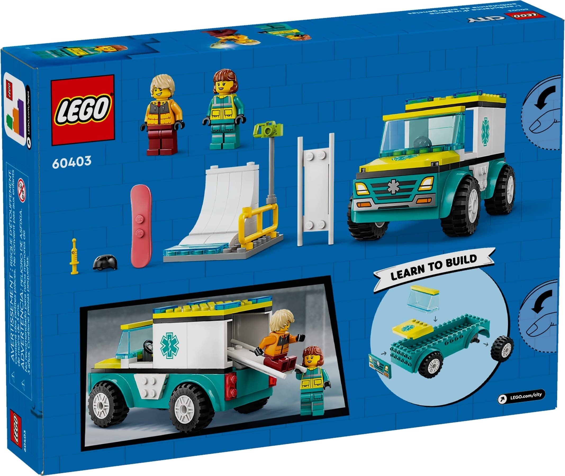 Emergency Ambulance and Snowboarder