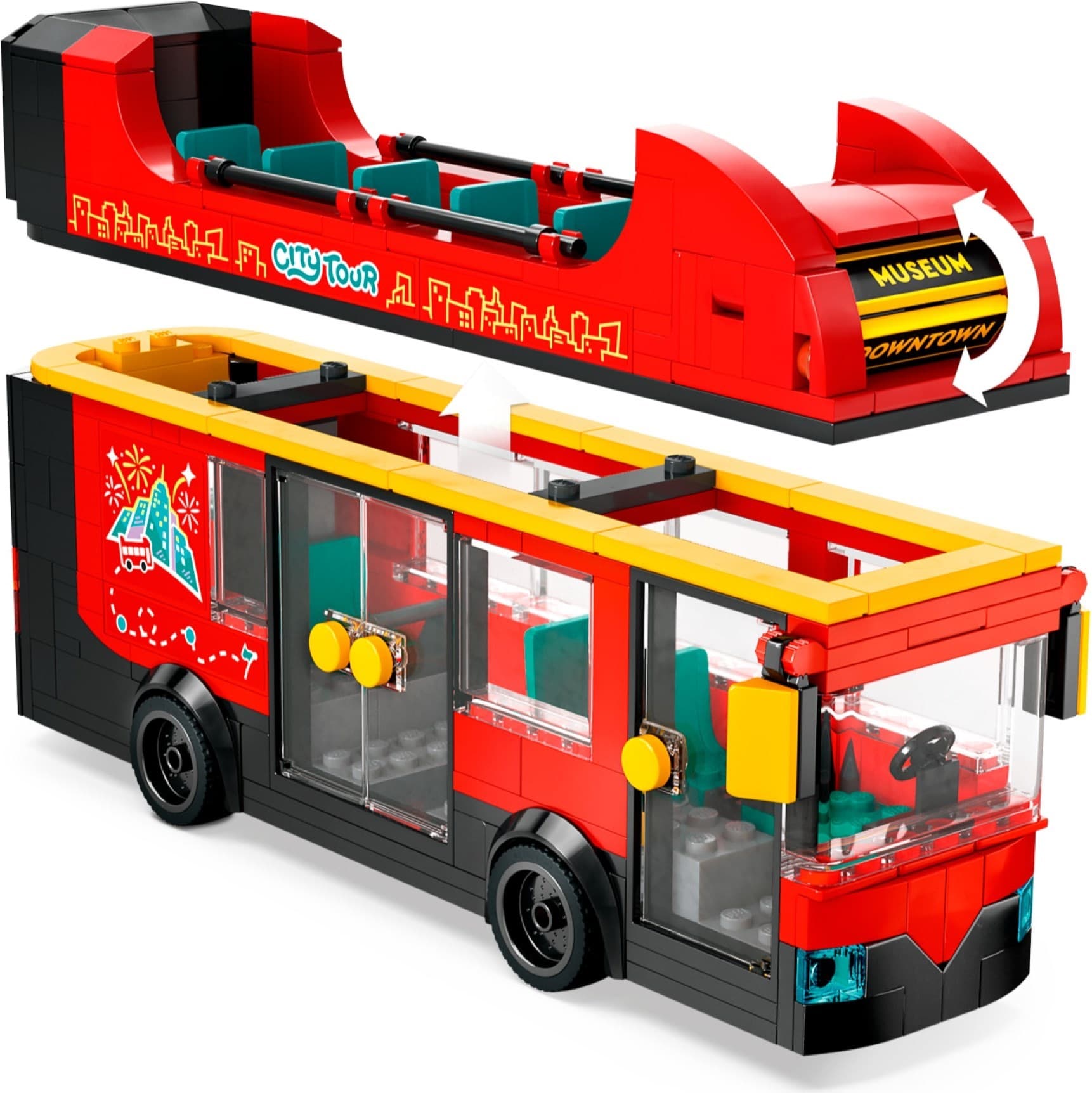 Red Double-Decker Sightseeing Bus