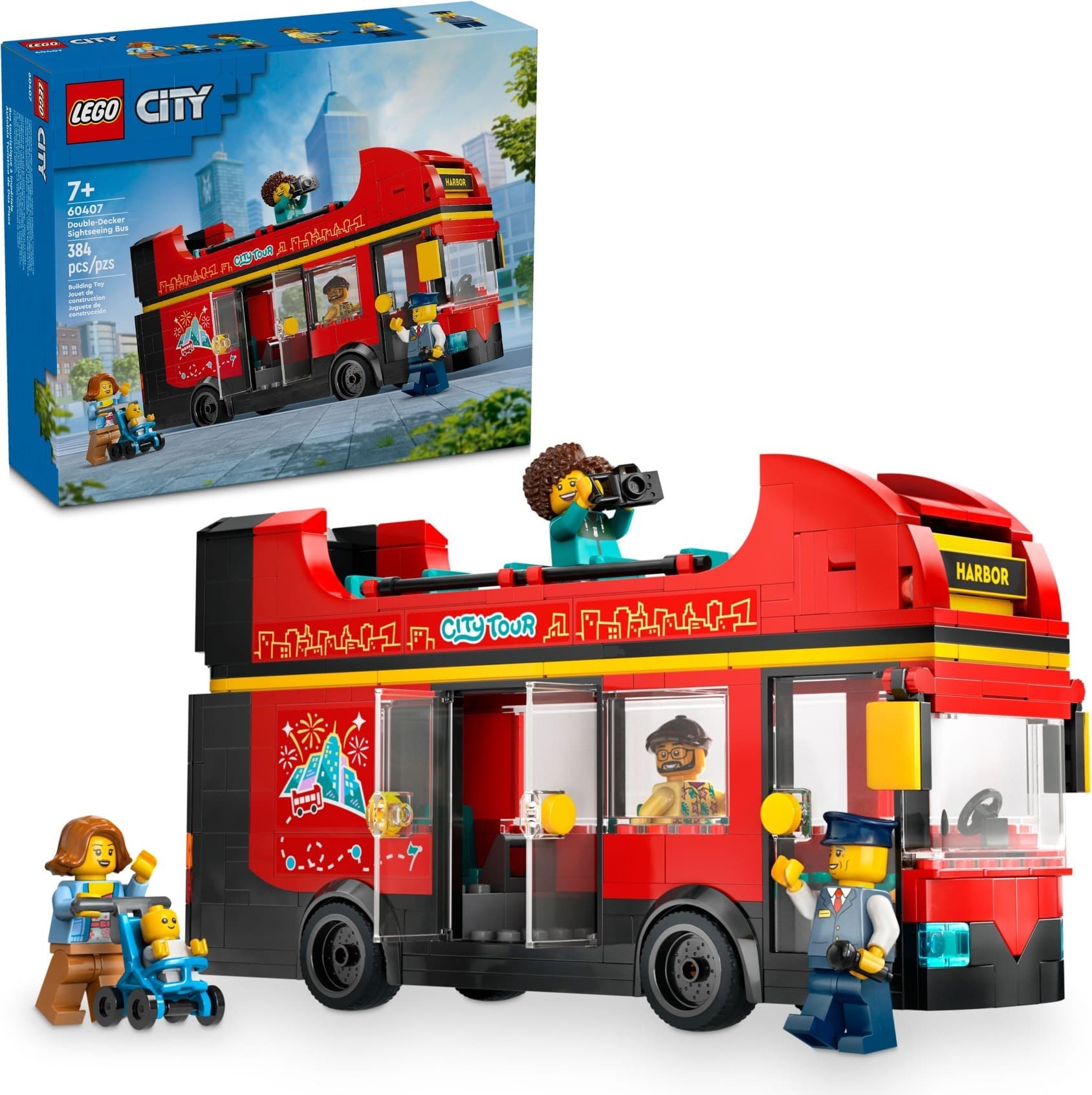 Red Double-Decker Sightseeing Bus