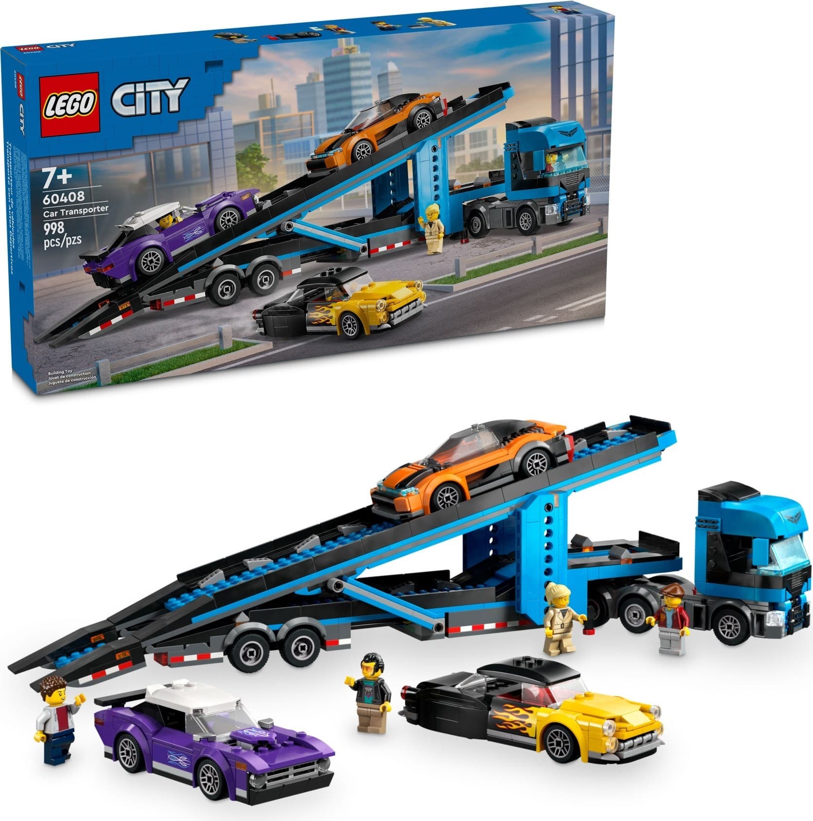 Car Transporter Truck with Sports Cars
