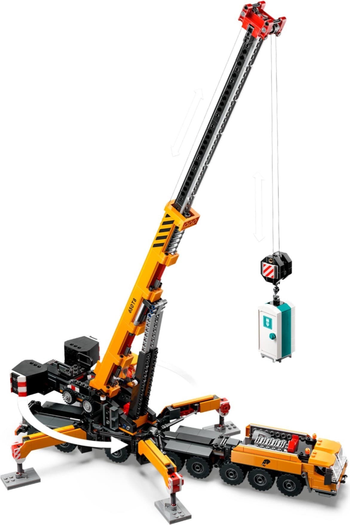 Yellow Mobile Construction Crane