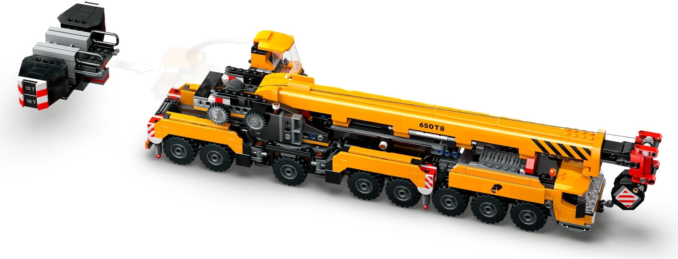 Yellow Mobile Construction Crane