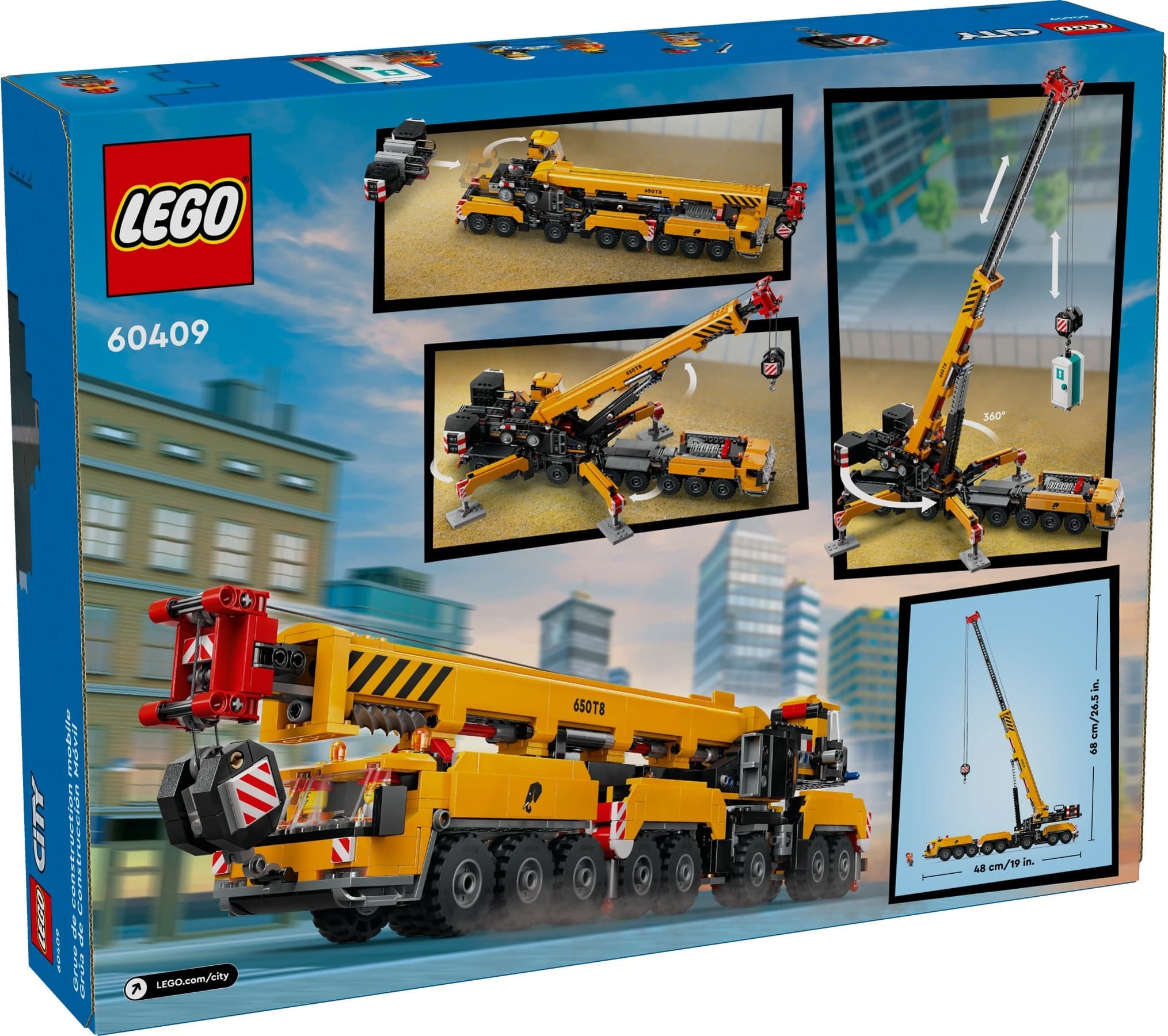 Yellow Mobile Construction Crane