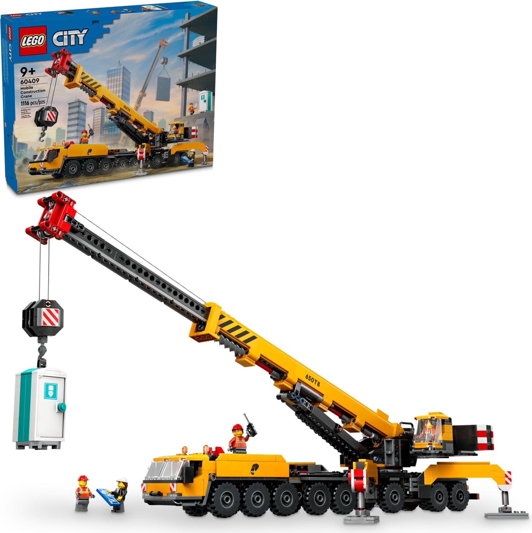 Yellow Mobile Construction Crane