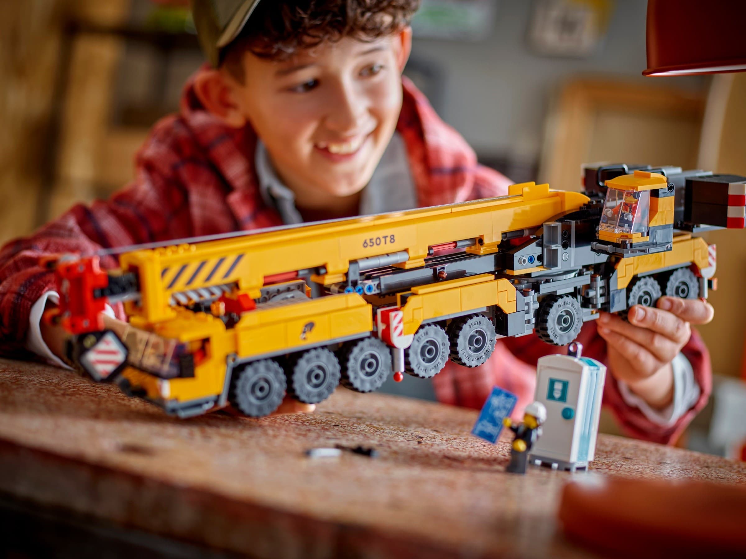 Yellow Mobile Construction Crane