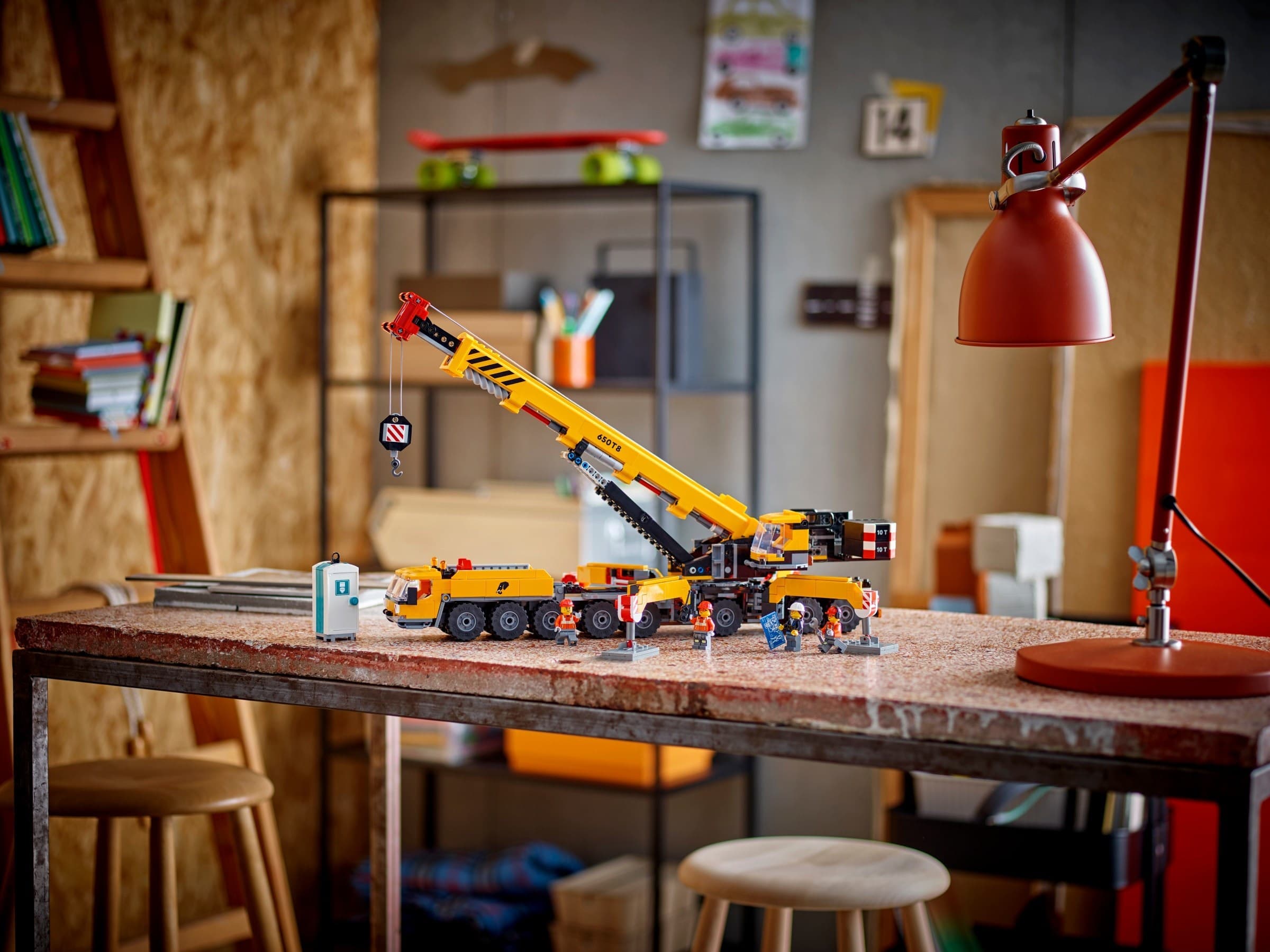 Yellow Mobile Construction Crane