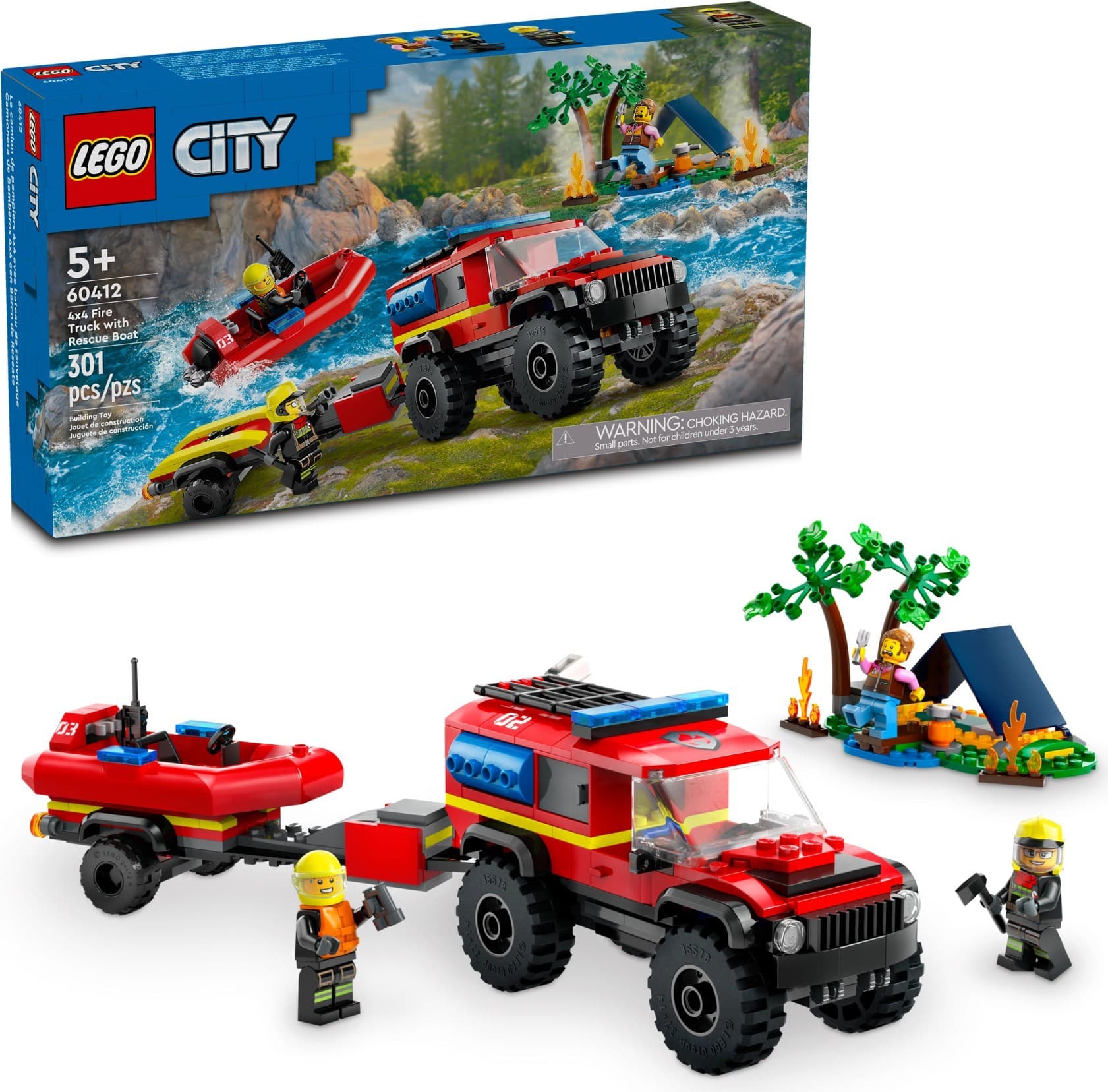 4x4 Fire Engine with Rescue Boat