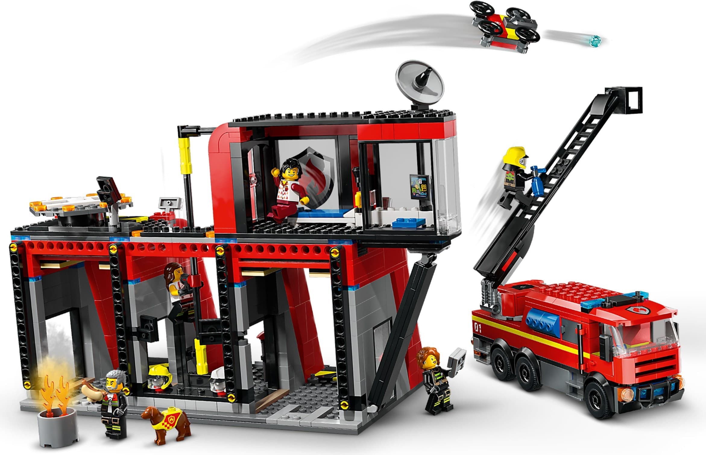 Fire Station with Fire Truck
