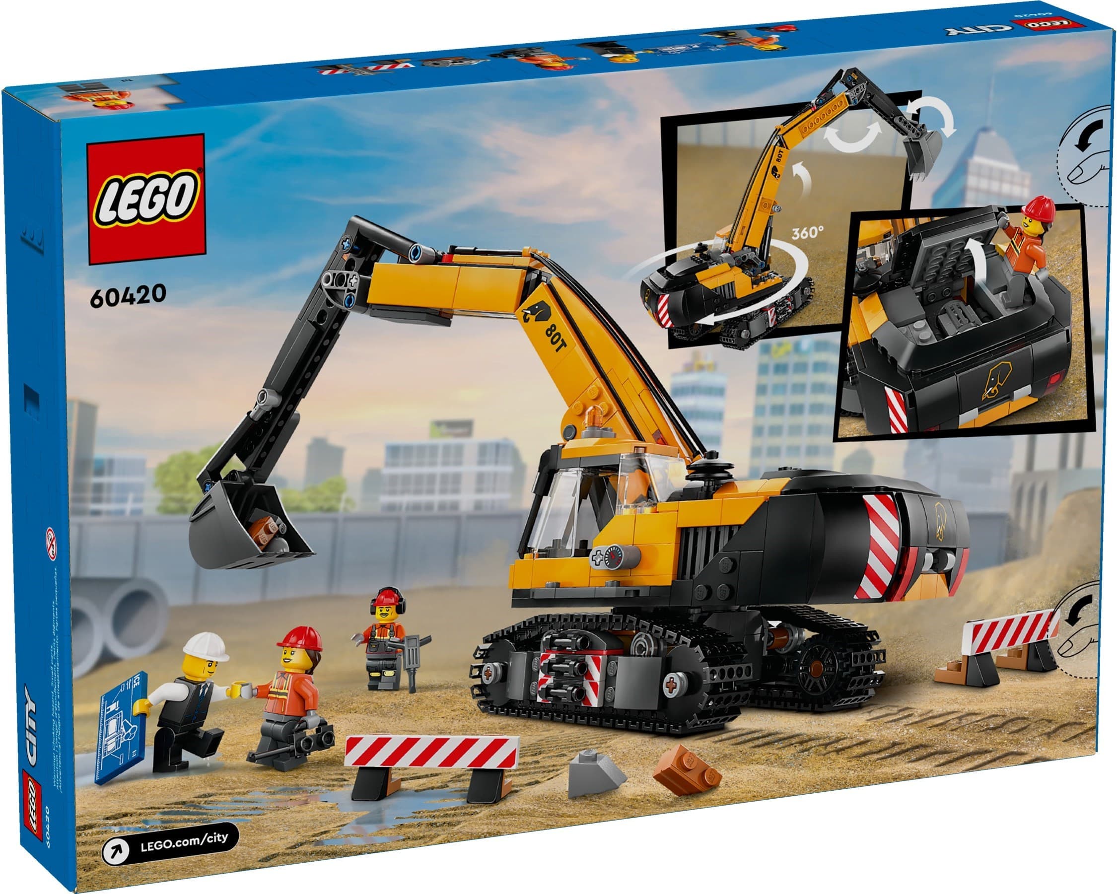 Yellow Construction Excavator