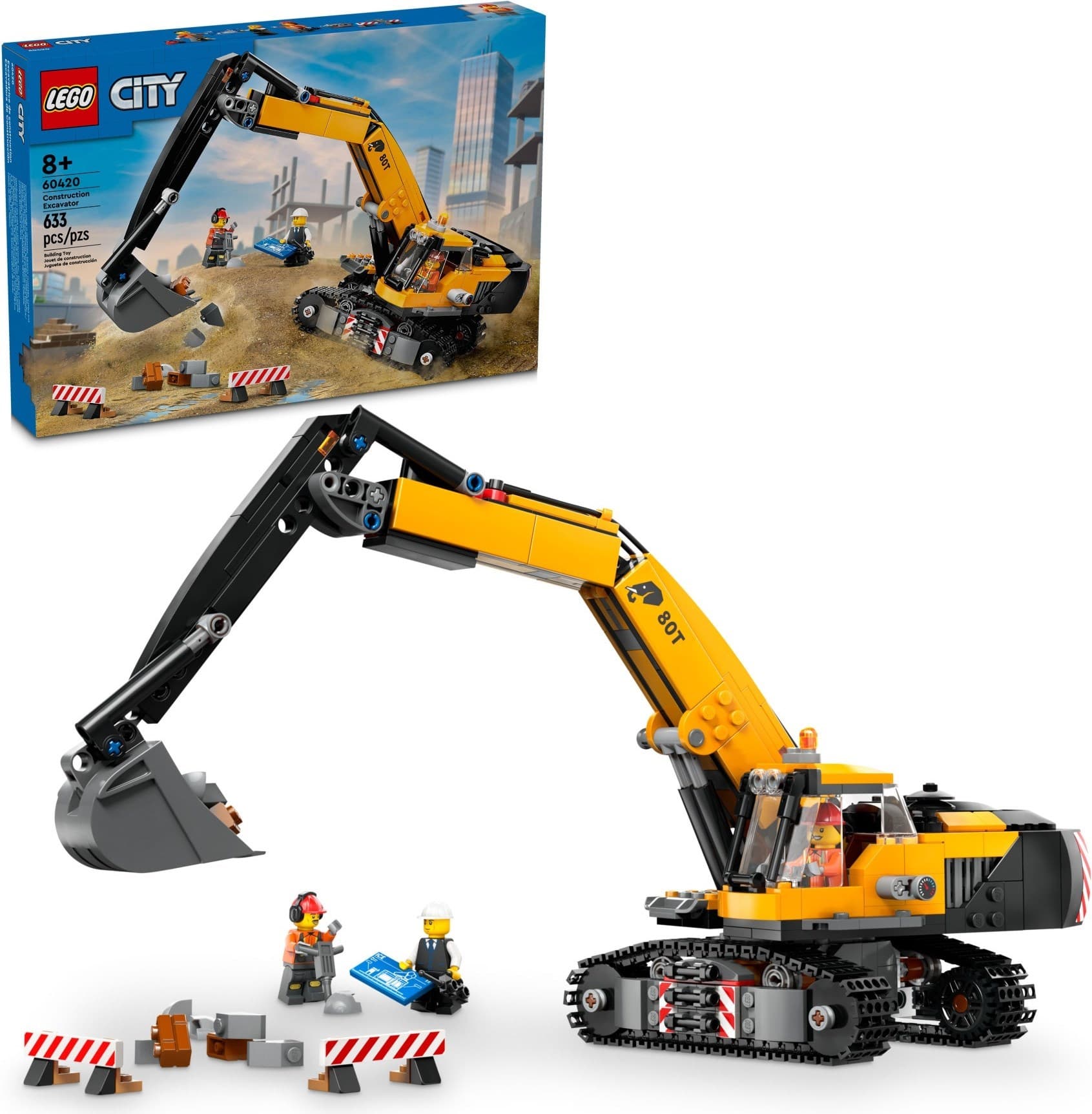 Yellow Construction Excavator