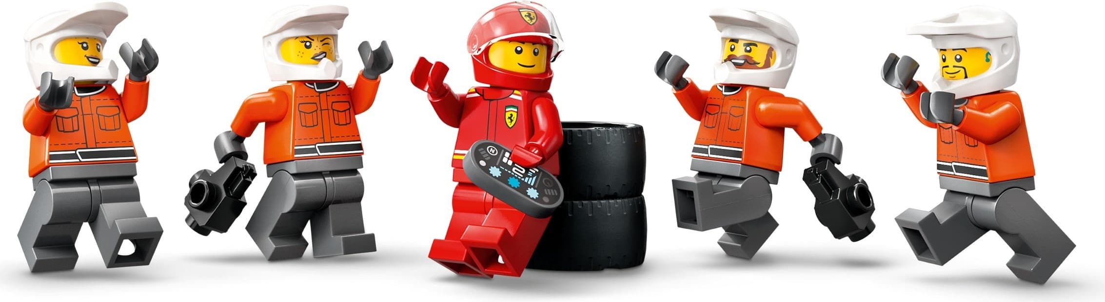 F1 Pit Stop & Pit Crew with Ferrari Car