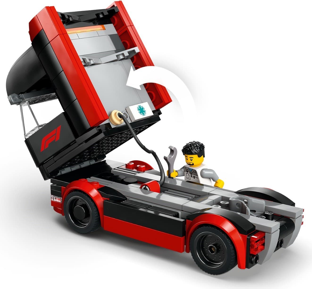 F1 Truck with RB20 & AMR24 F1 Cars