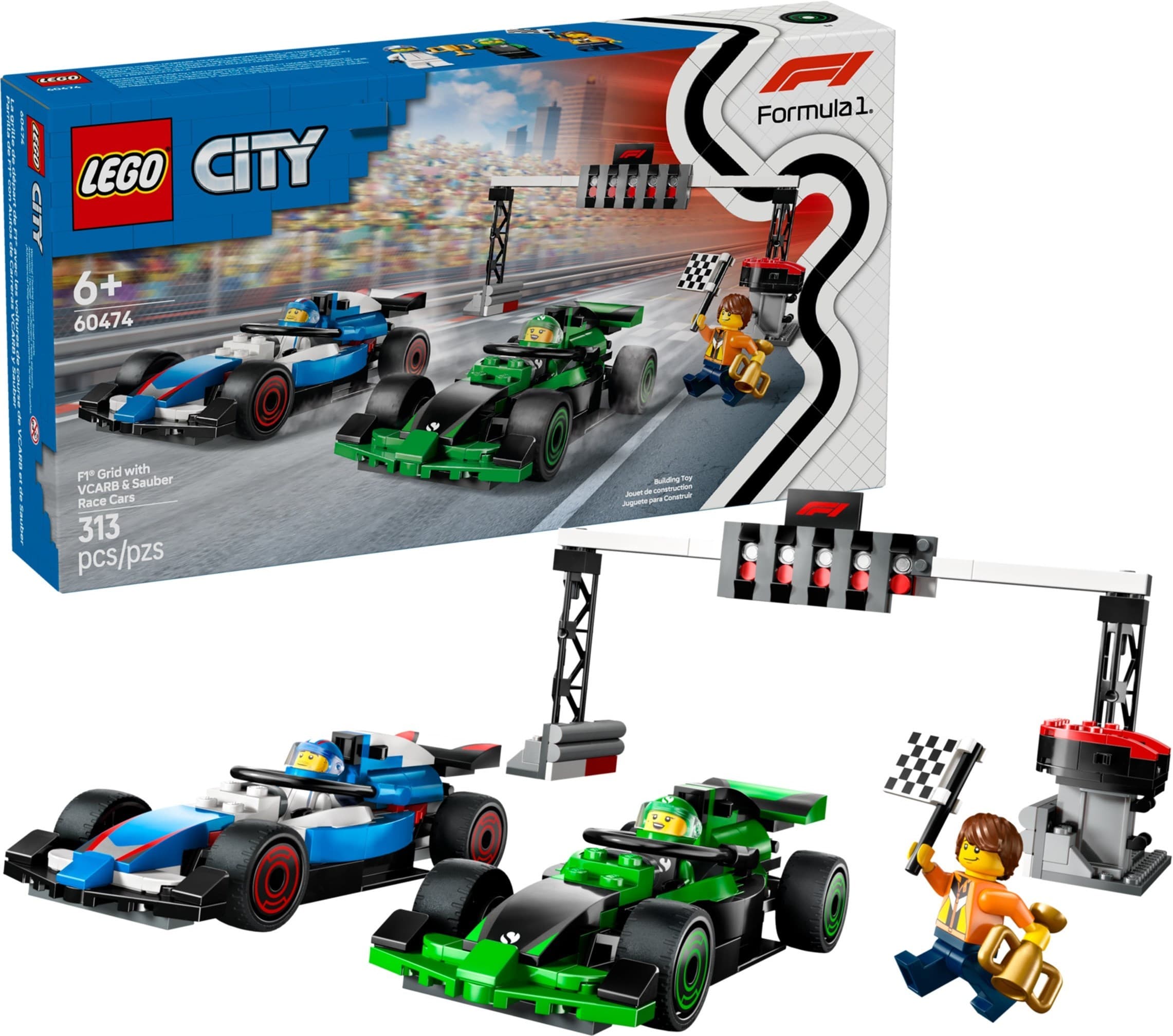 F1 Grid with VCARB & Sauber Race Cars