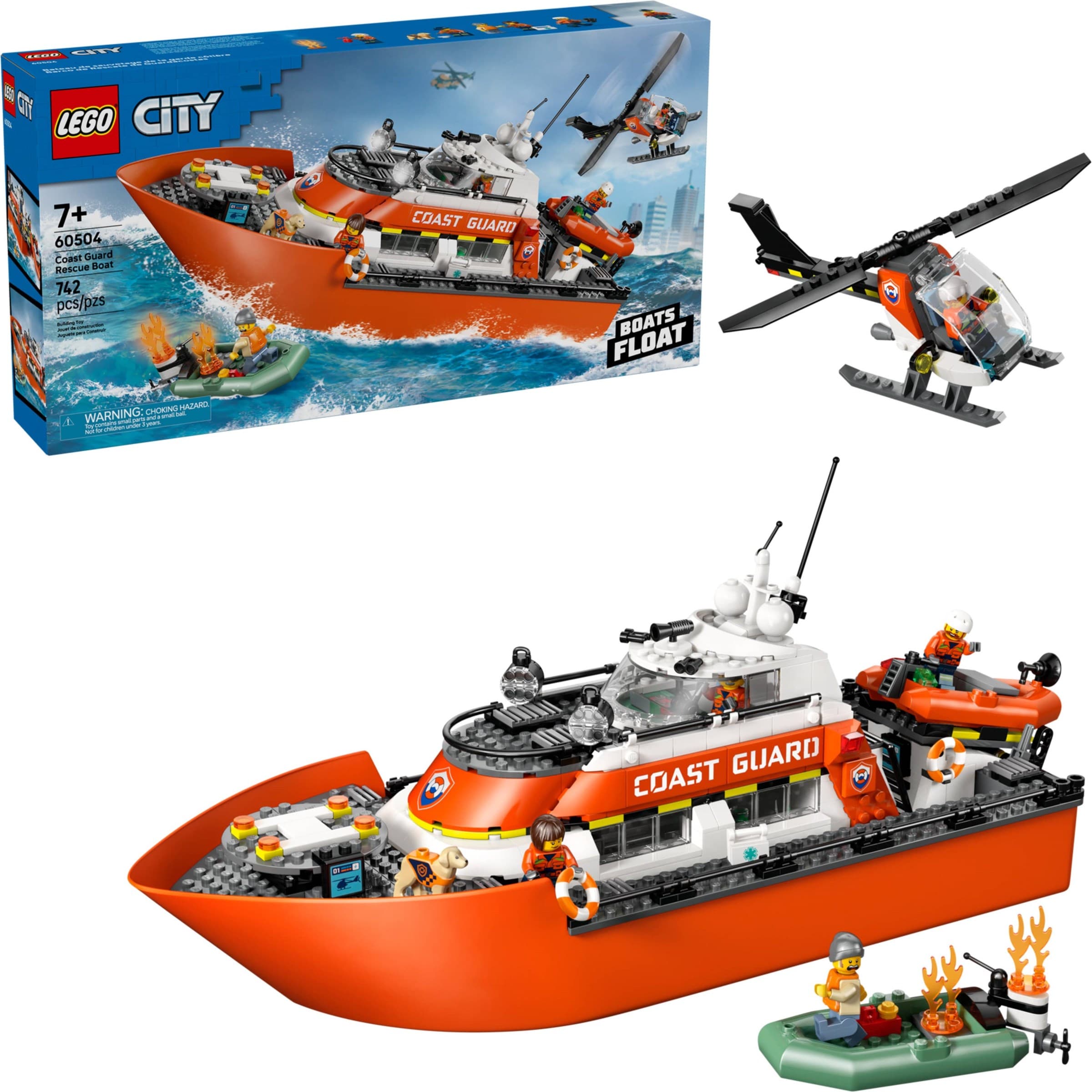 Coast Guard Rescue Boat & Helicopter