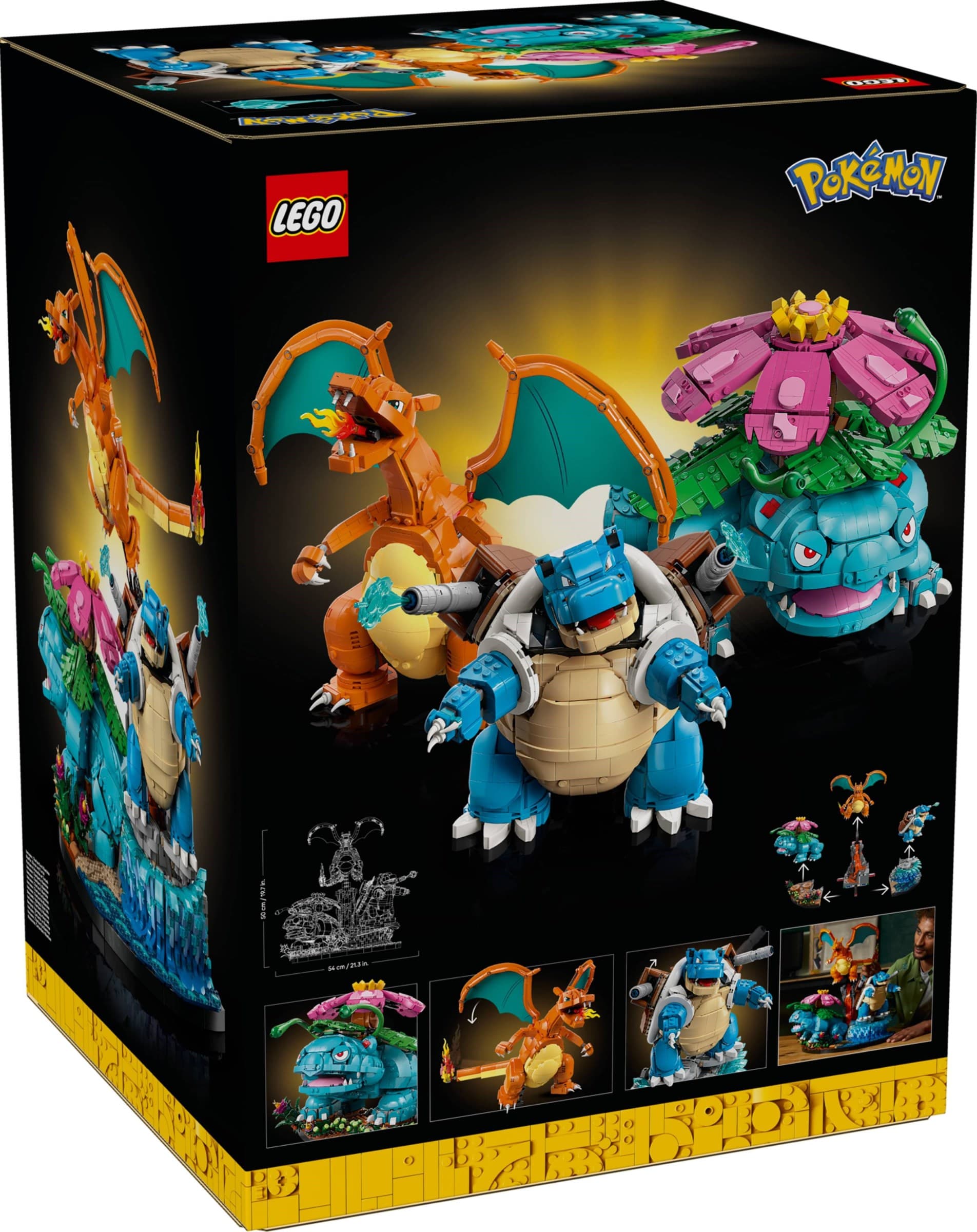 Venusaur, Charizard and Blastoise