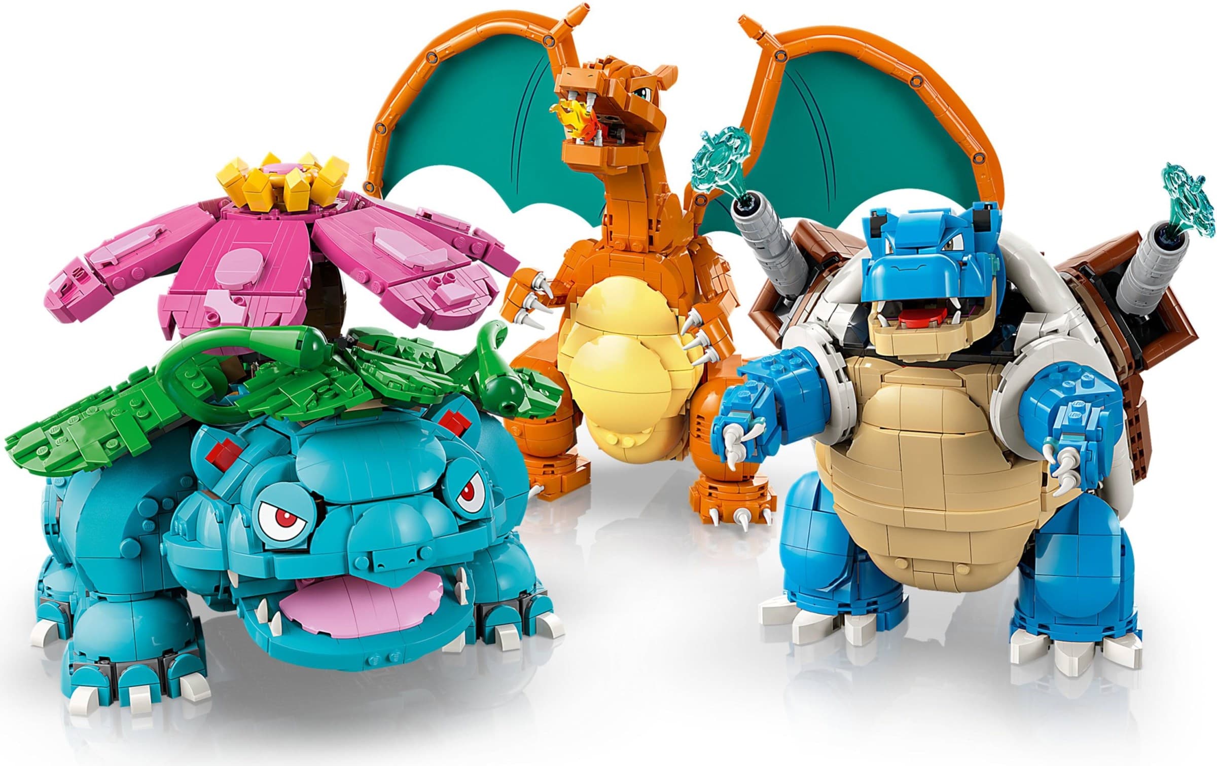 Venusaur, Charizard and Blastoise