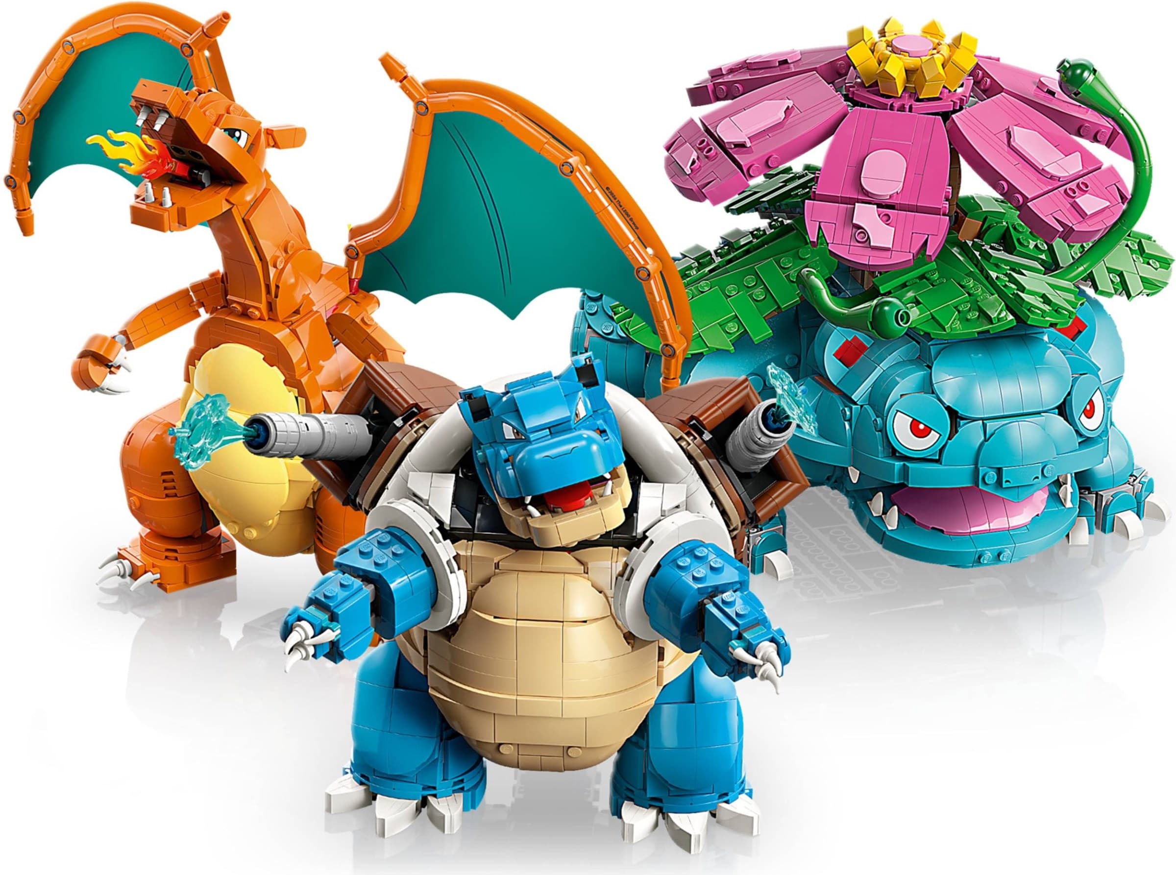 Venusaur, Charizard and Blastoise
