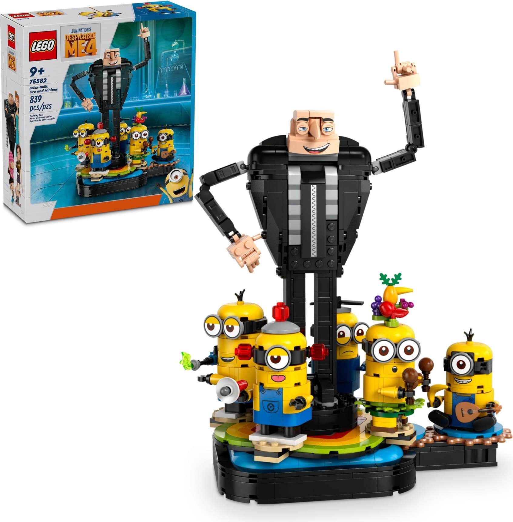Brick-Built Gru and Minions