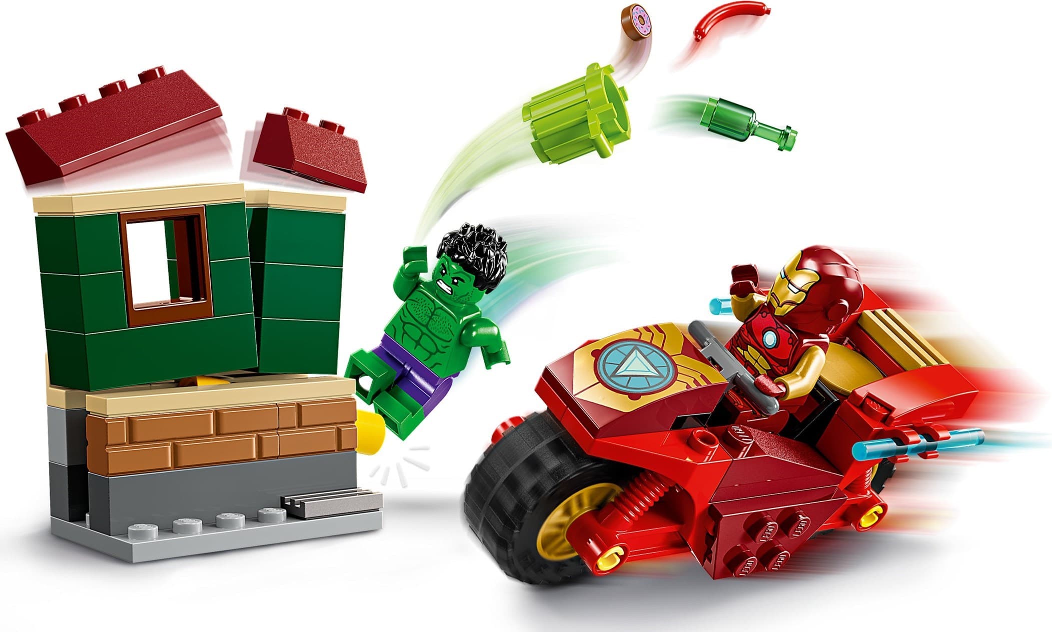 Iron Man with Bike and The Hulk