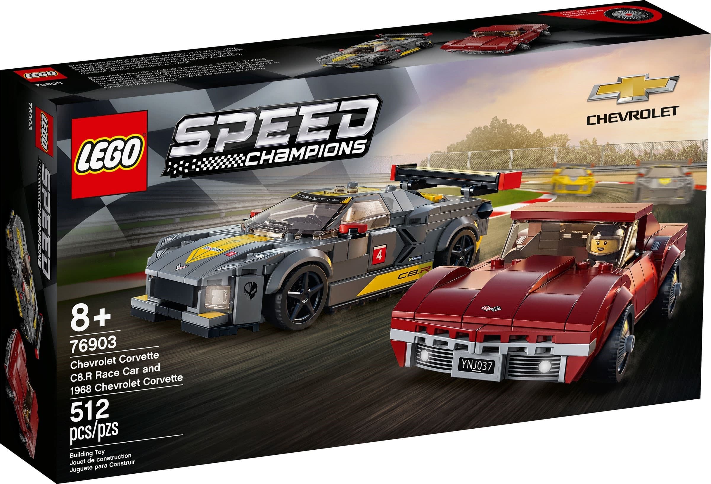 Chevrolet Corvette C8.R Race Car and 1969 Chevrolet Corvette