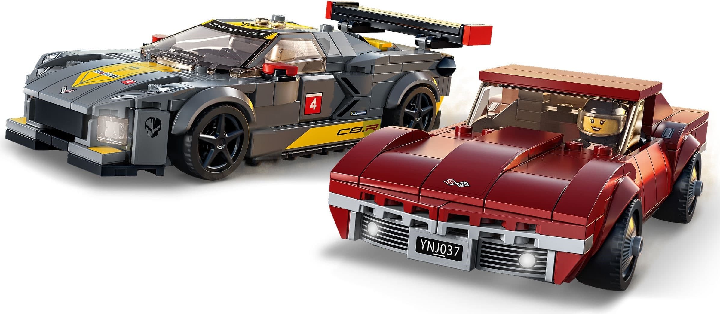 Chevrolet Corvette C8.R Race Car and 1969 Chevrolet Corvette