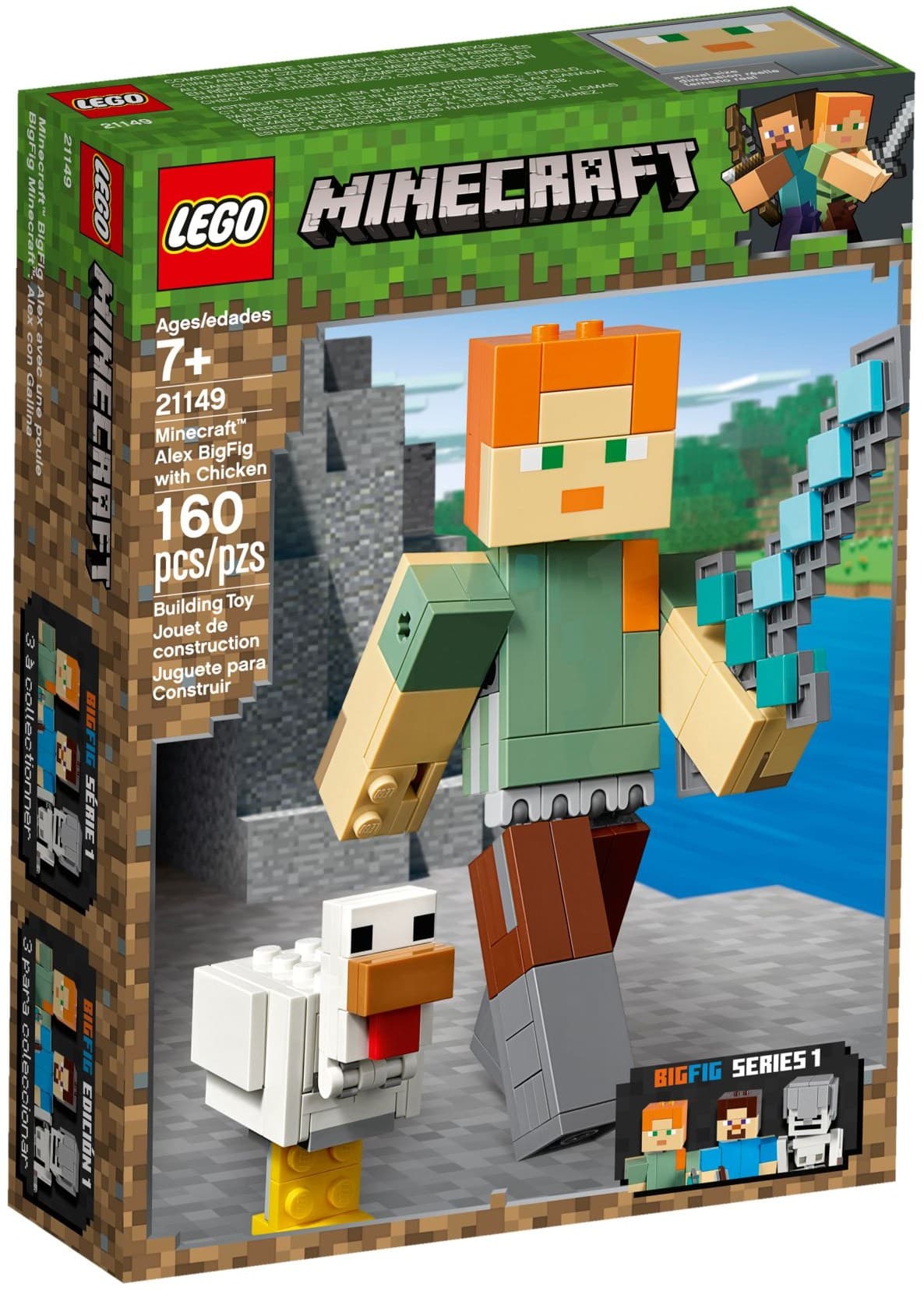 Minecraft Alex BigFig with Chicken