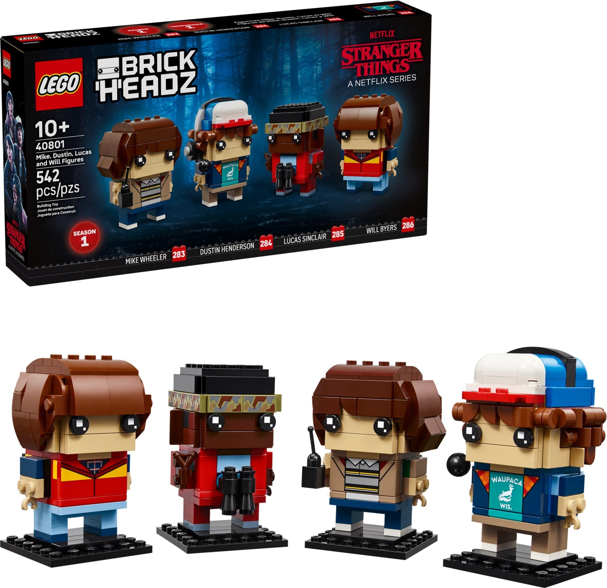 Mike, Dustin, Lucas and Will Figures
