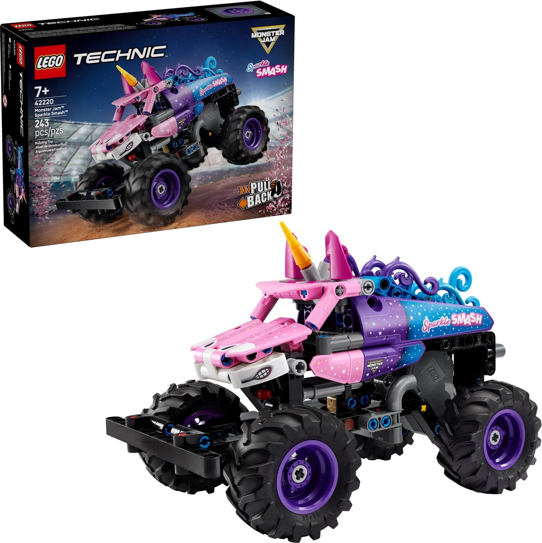 Monster Jam Sparkle Smash Pull-Back