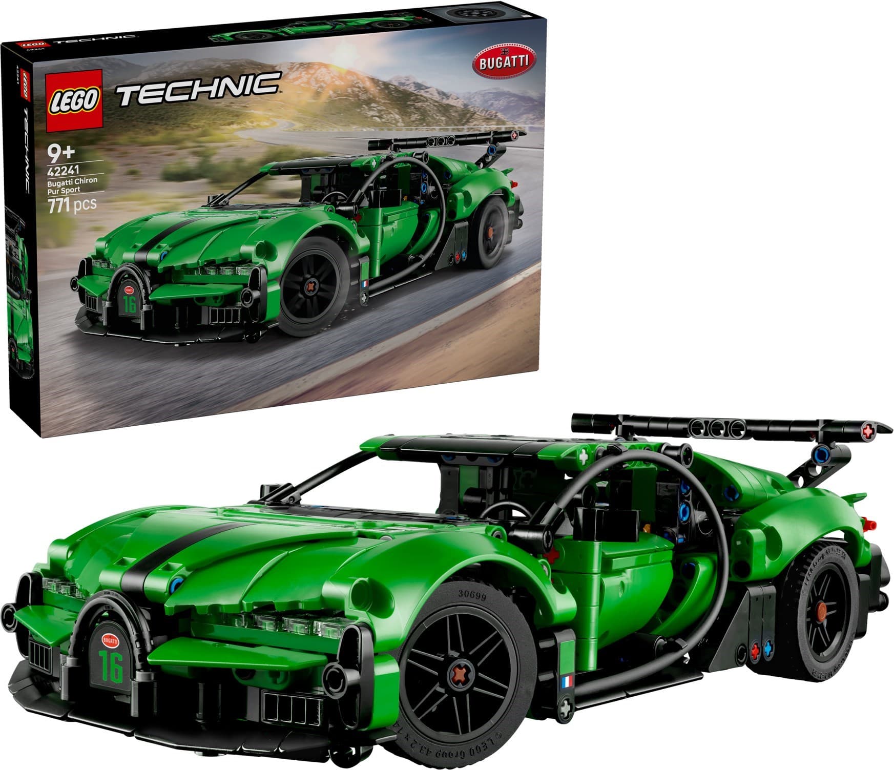 Green Bugatti Chiron Pur Sport Hypercar